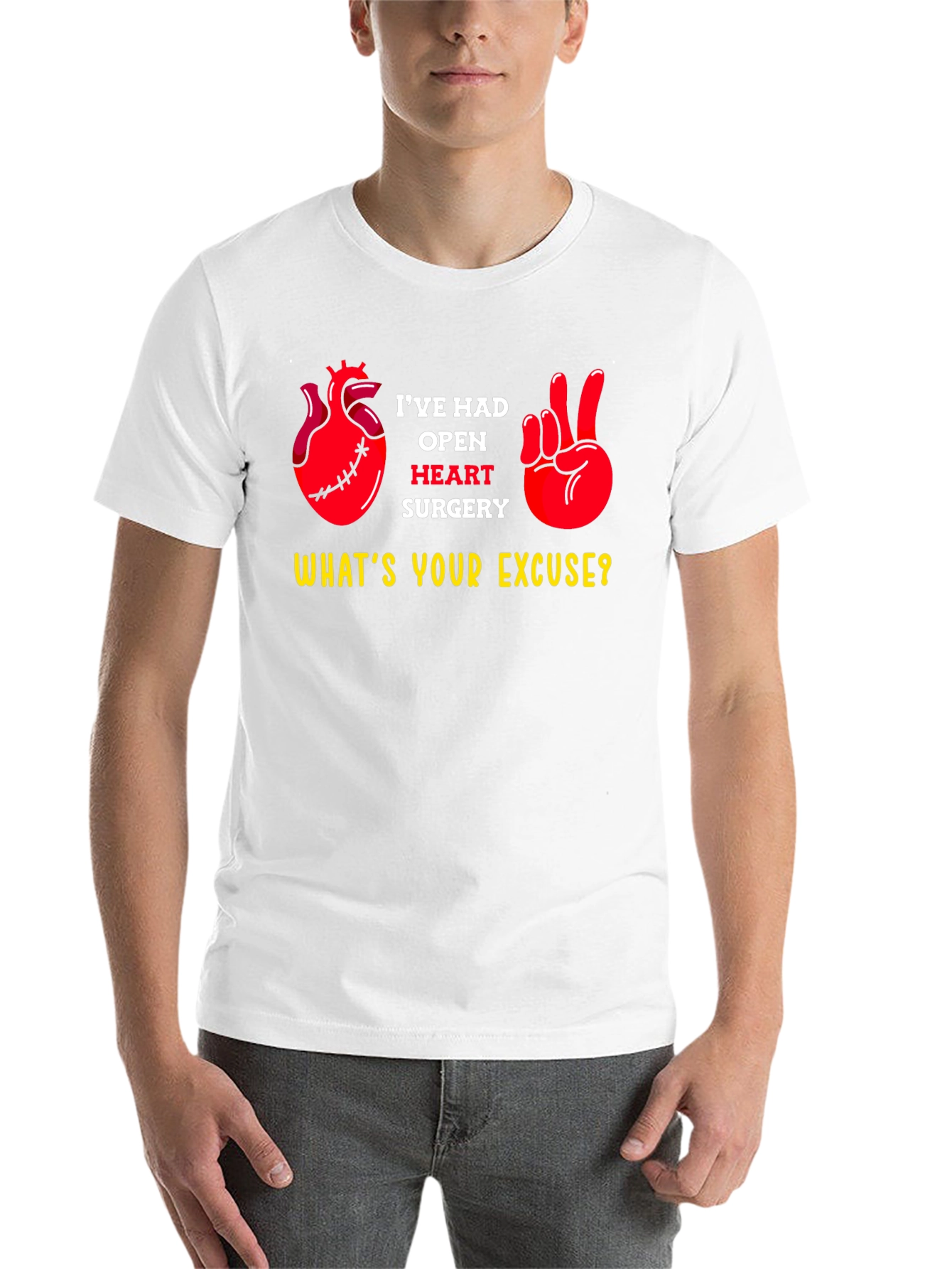 Black Open Heart Surgery Excuse T-Shirt view 14
