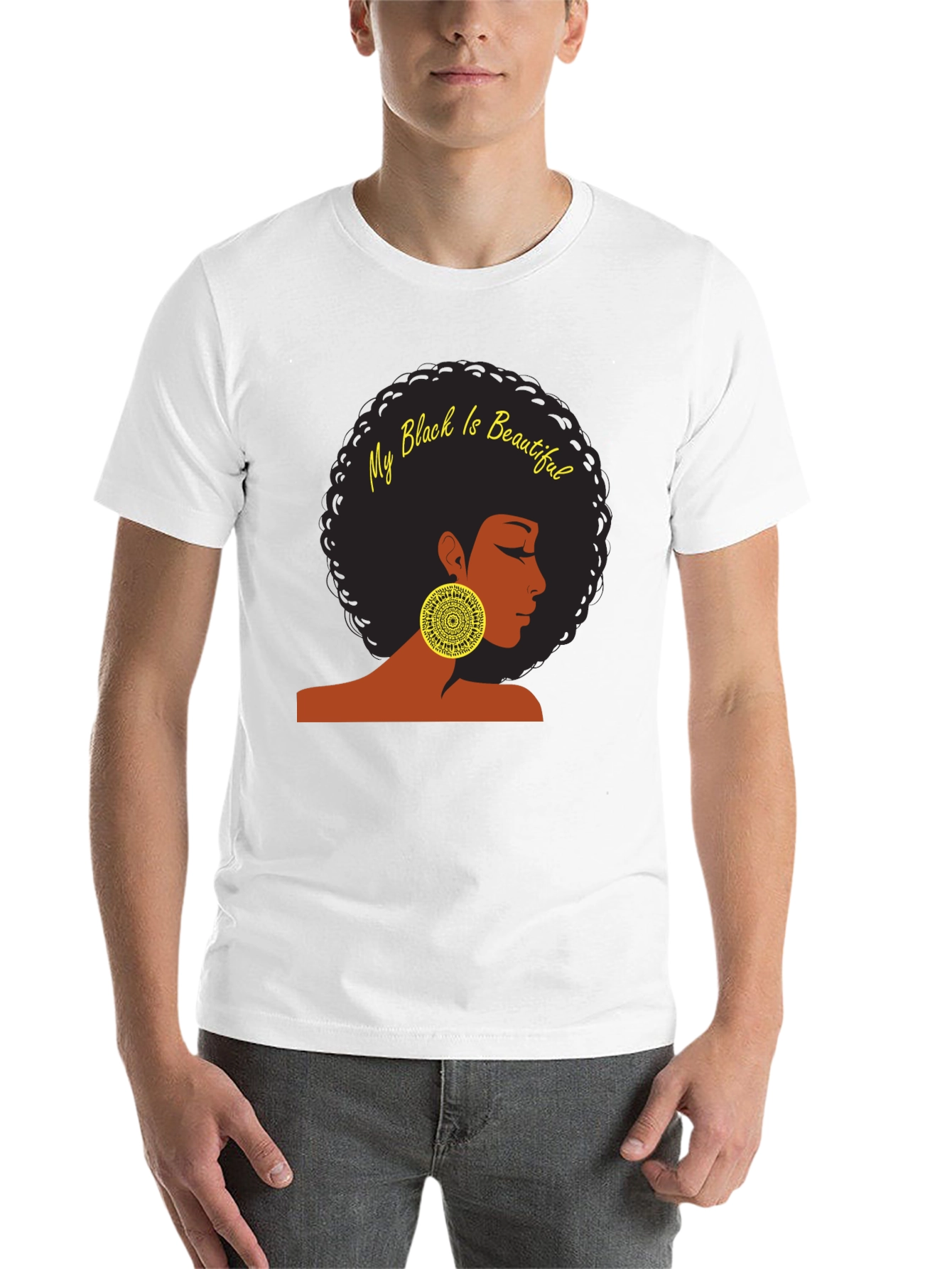 Black My Black is Beautiful T-Shirt - Afro Woman Design view 14