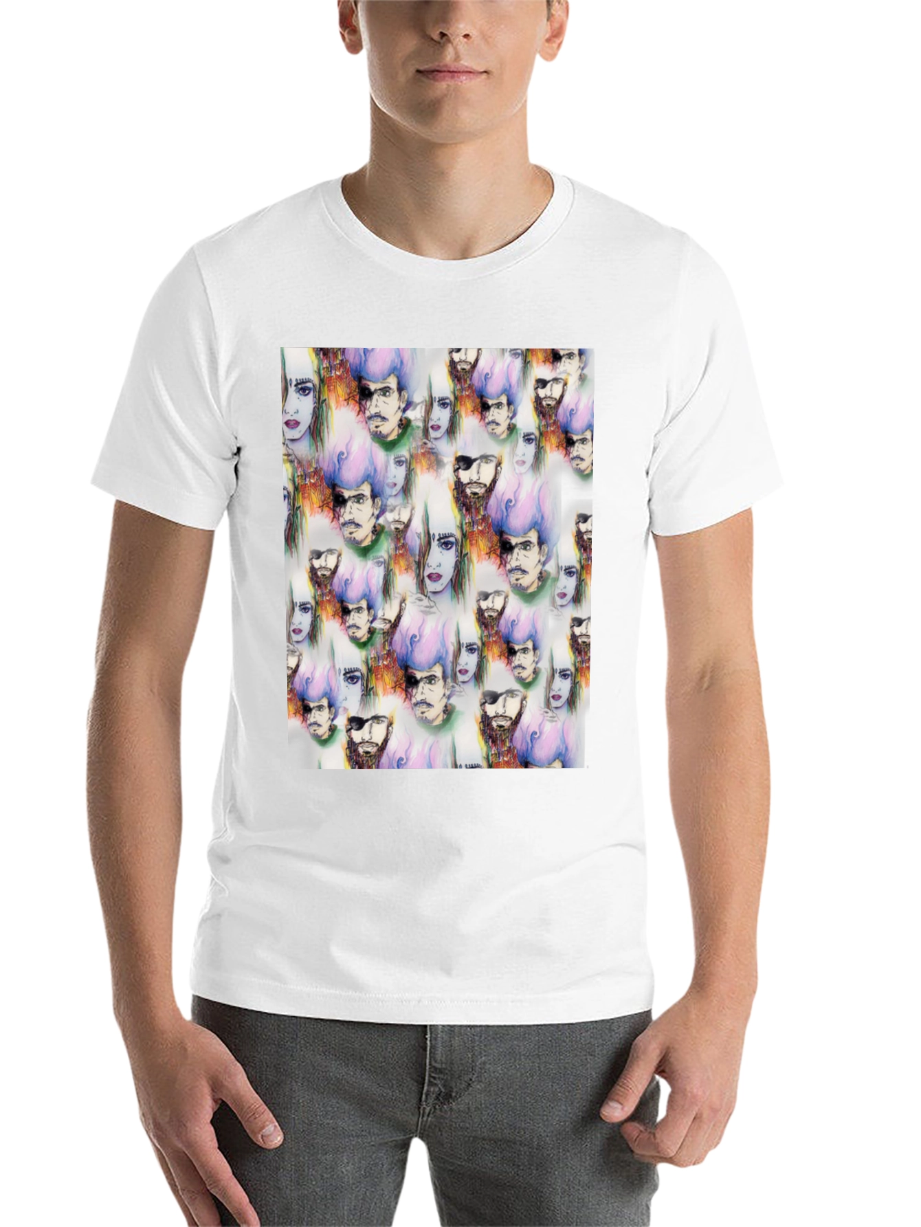 Black Unique Graphic Print T-Shirt view 14