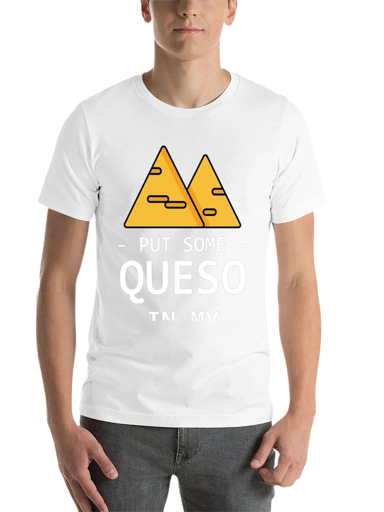 Black Put Some Queso T-Shirt Funny Foodie Tee view 14