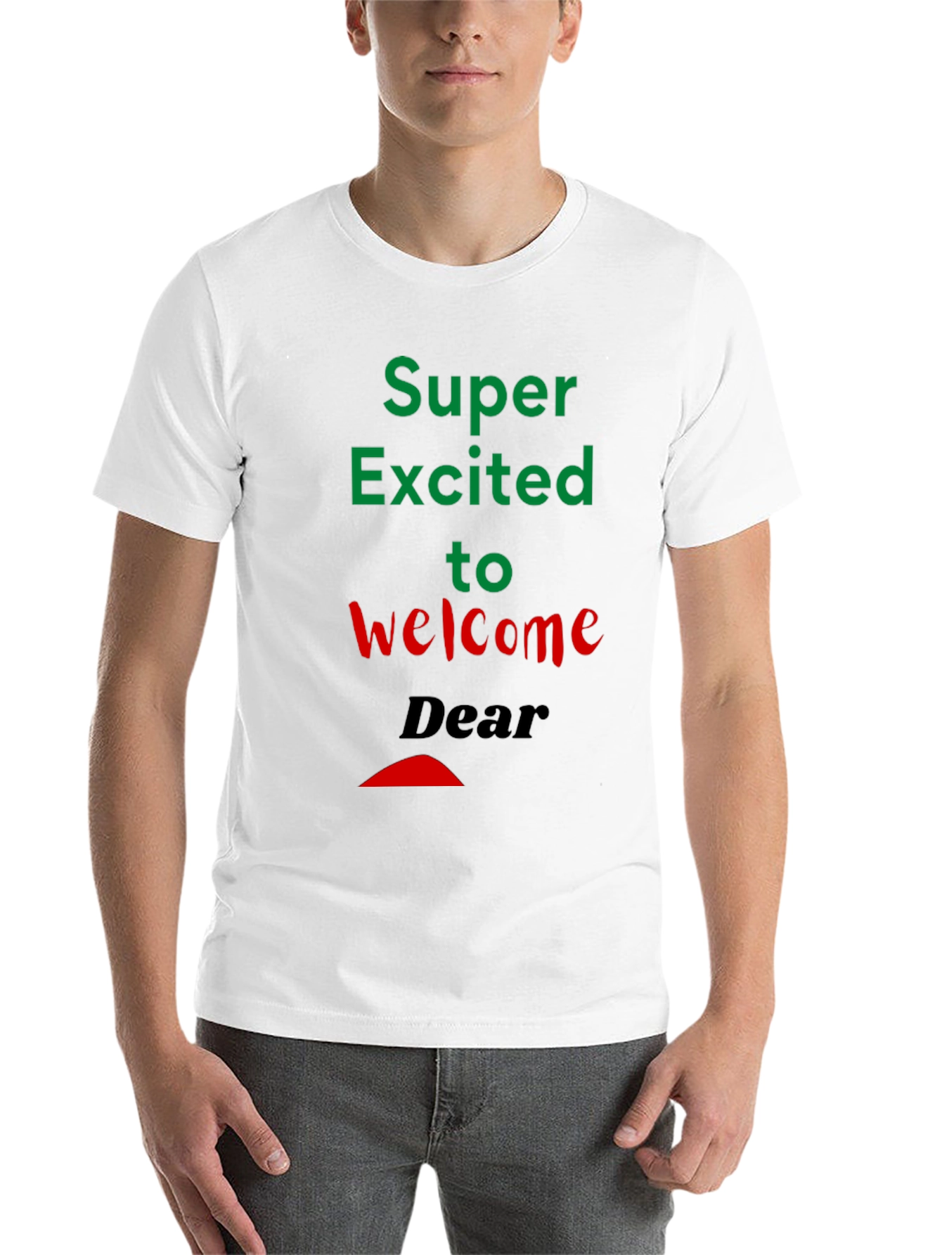 Black Super Excited Welcome T-Shirt view 14