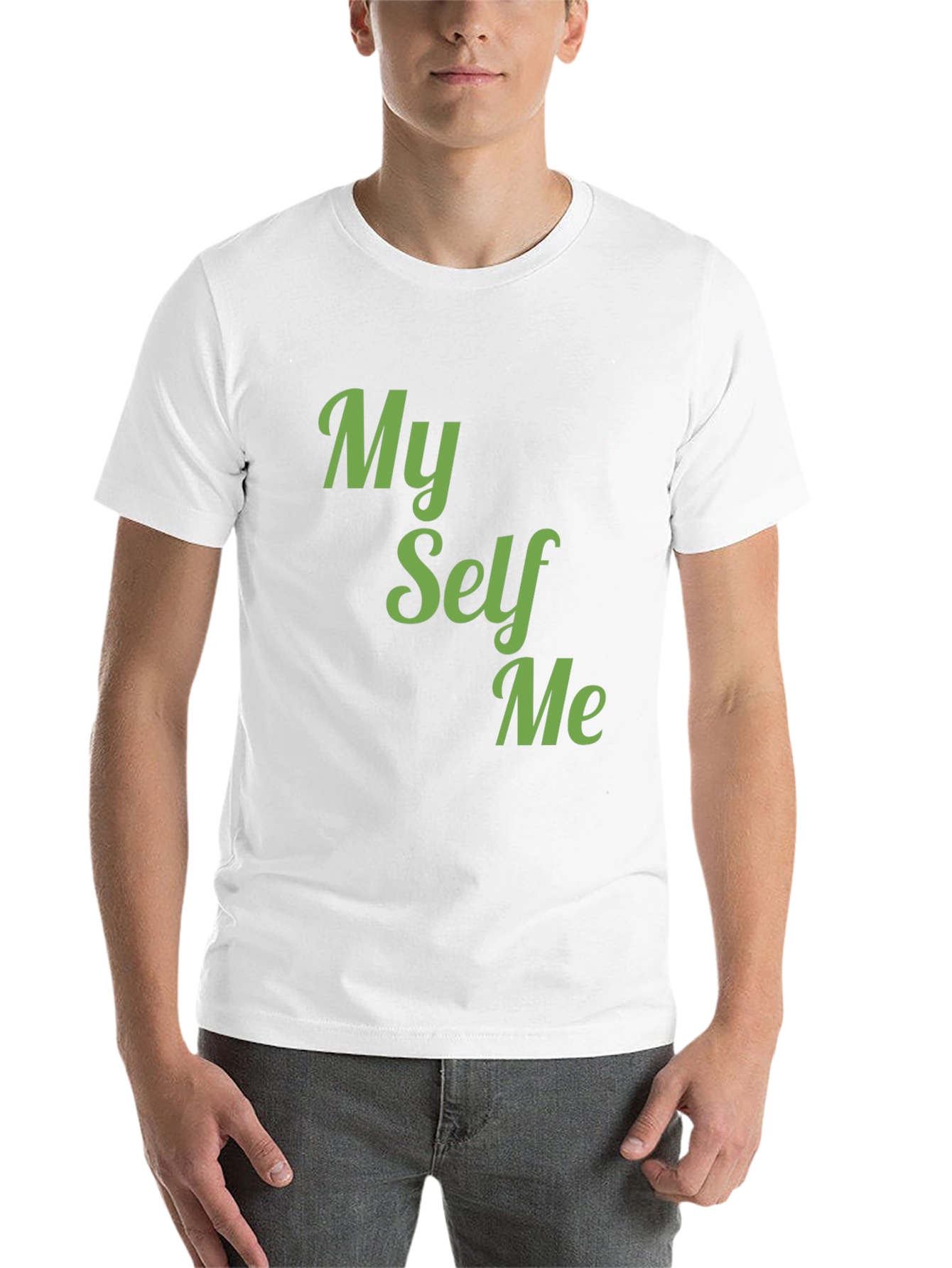 Black My Self Me Graphic Tee - Soft Cotton Blend T-Shirt view 14