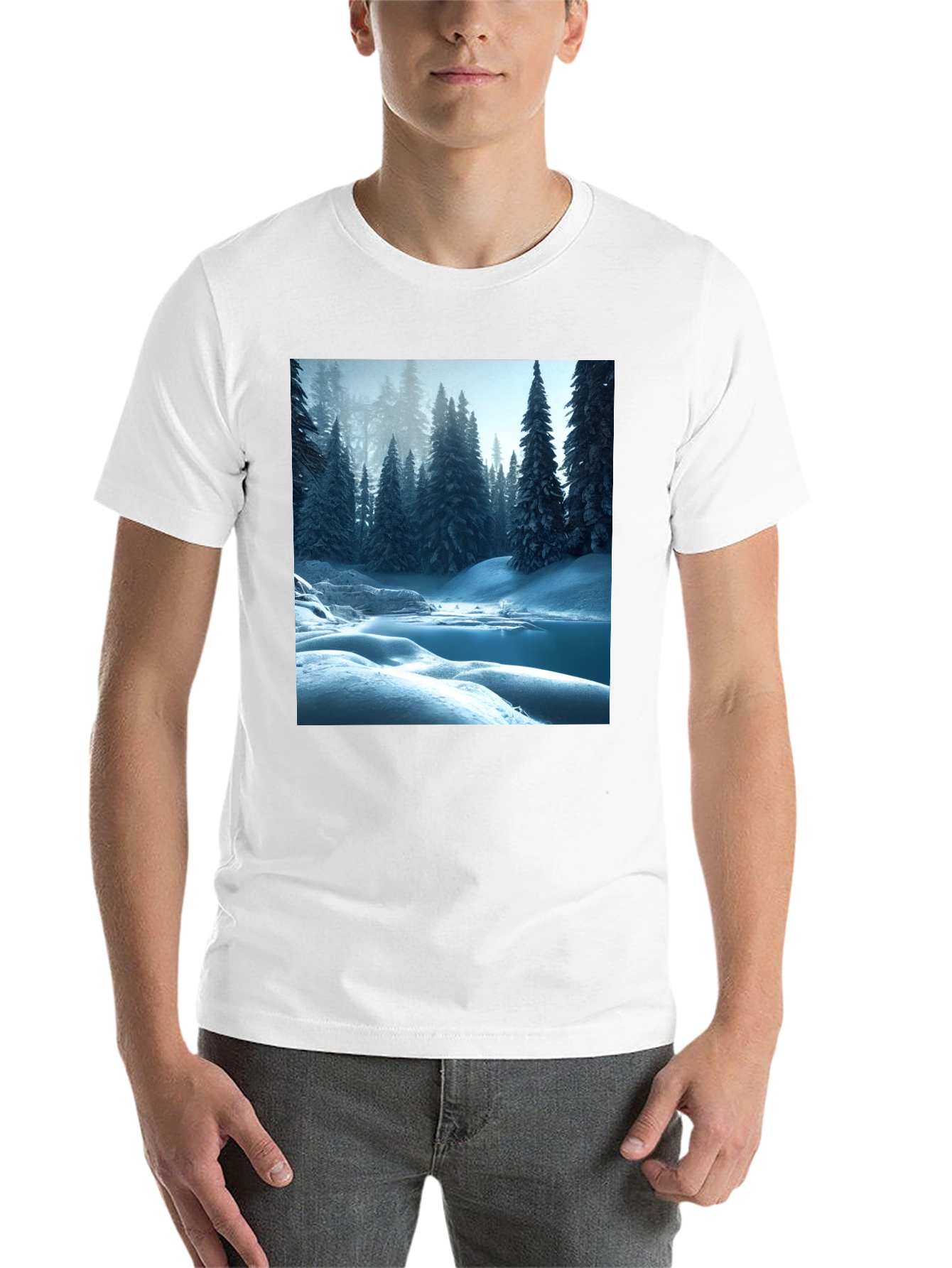 Black Winter Wonderland Graphic Tee - Black view 14