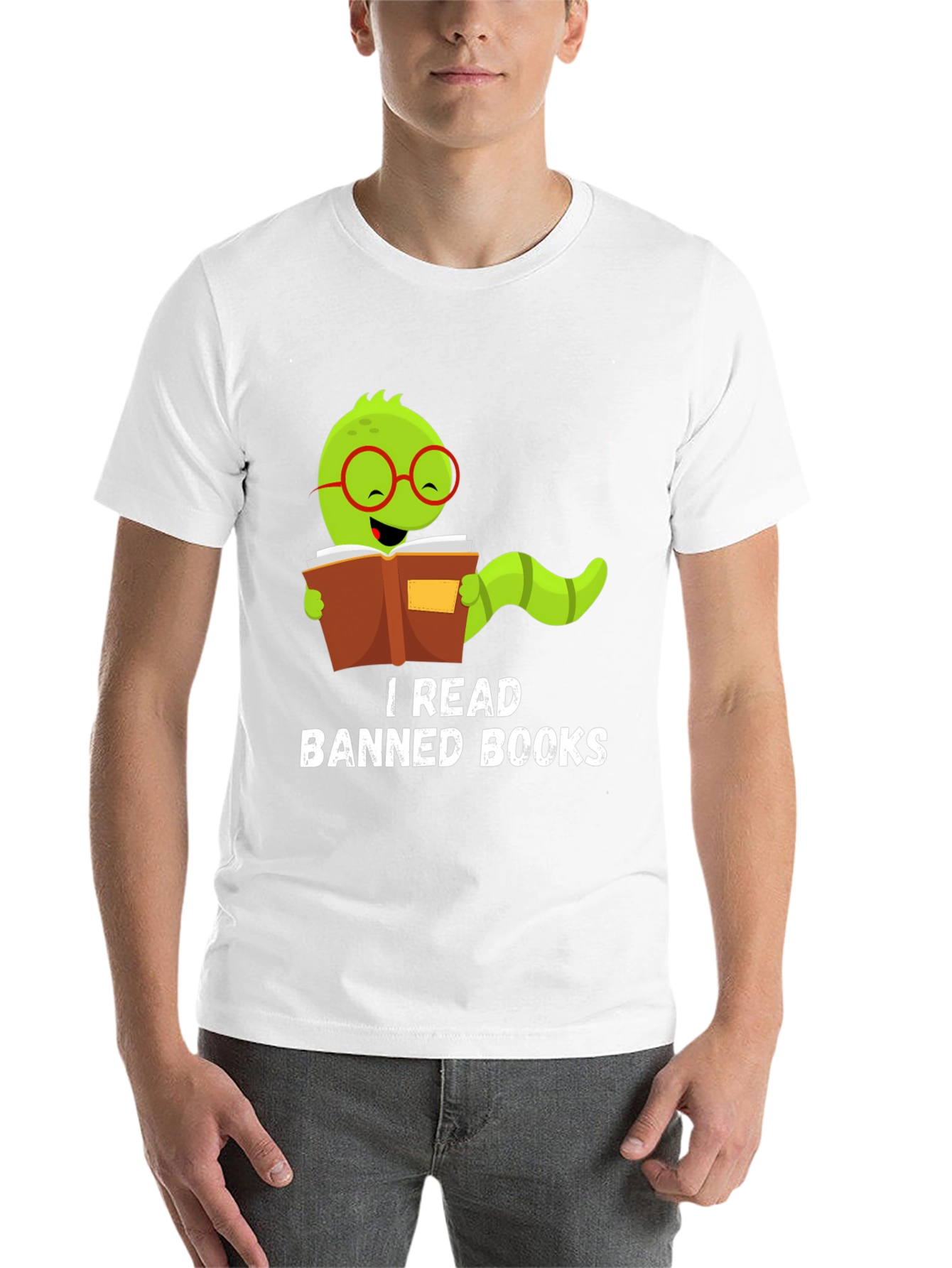 Black I Read Banned Books T-Shirt view 14