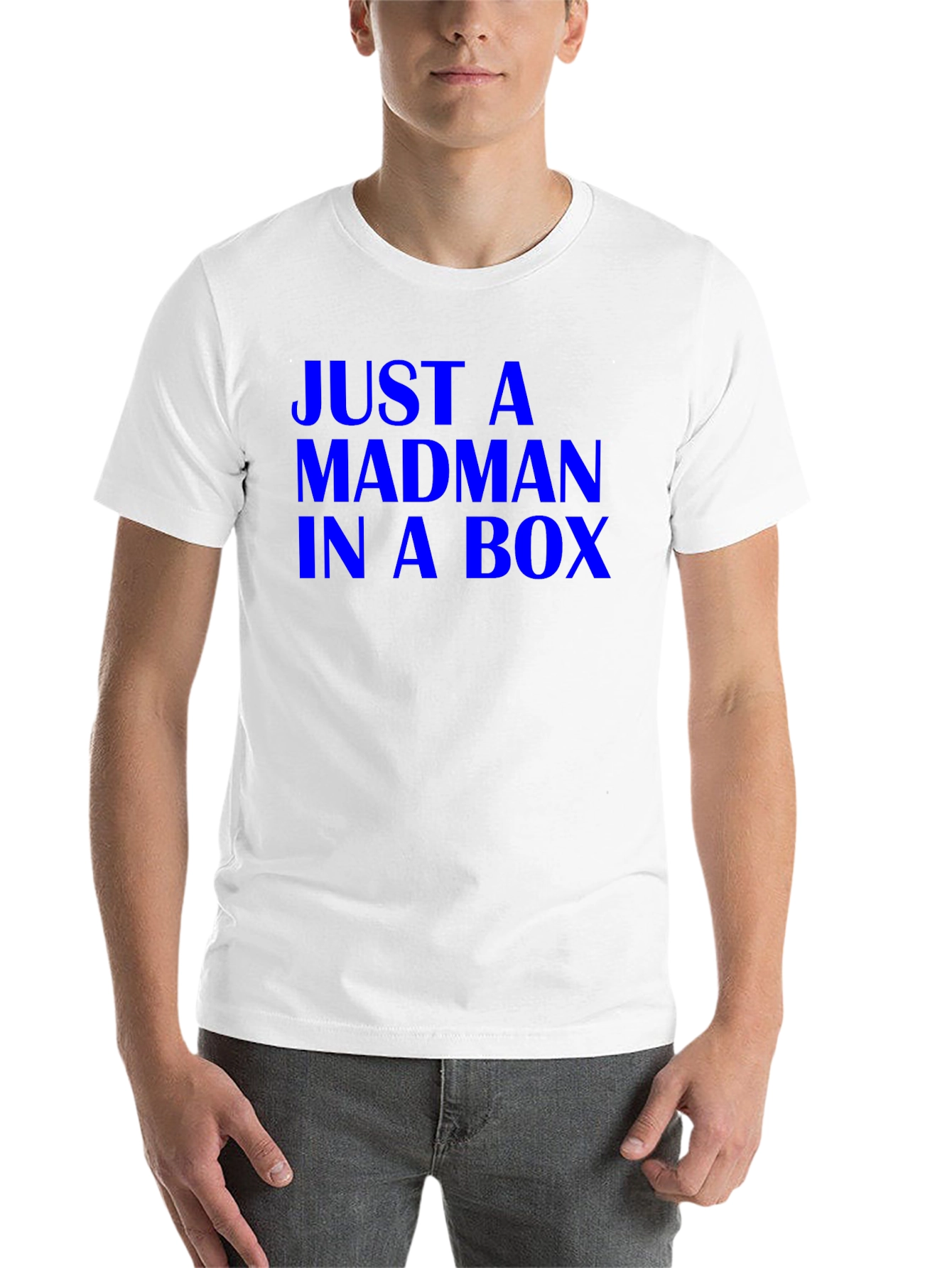 Black Just a Madman in a Box Tee - Black Cotton T-Shirt view 14