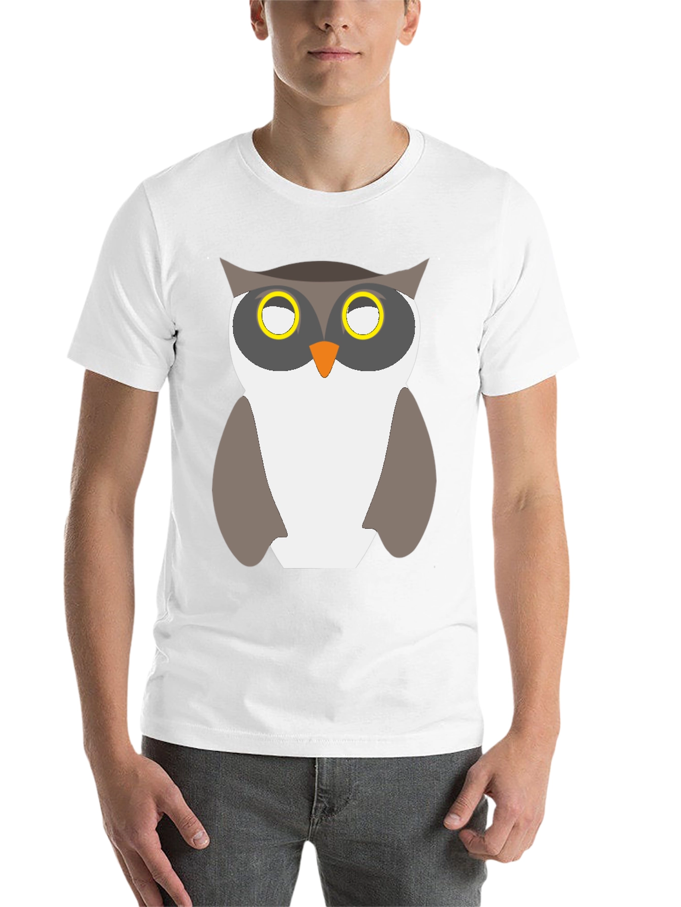 Black Owl Graphic Print Black T-Shirt view 14
