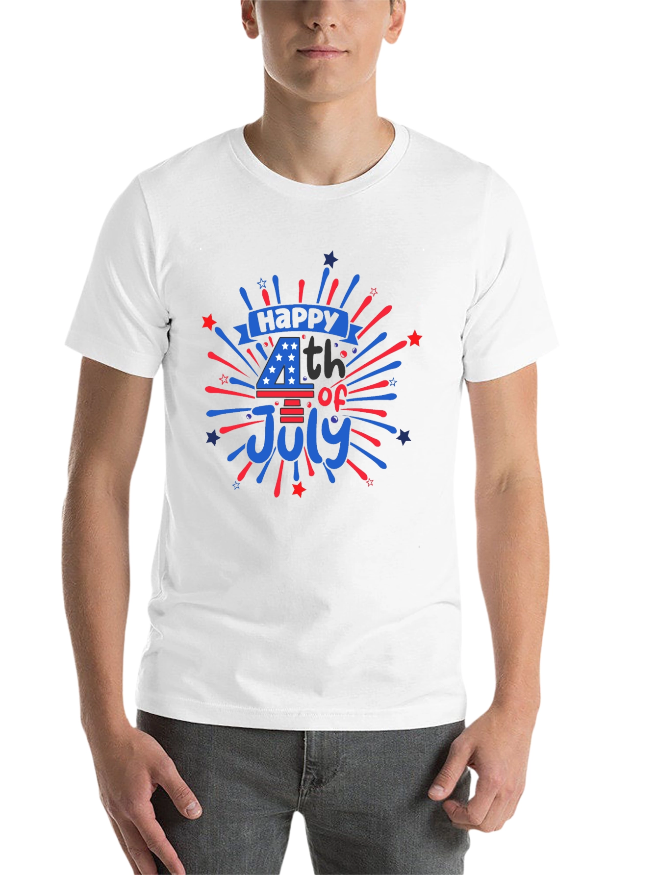 Black Happy 4th of July Graphic T-Shirt view 14