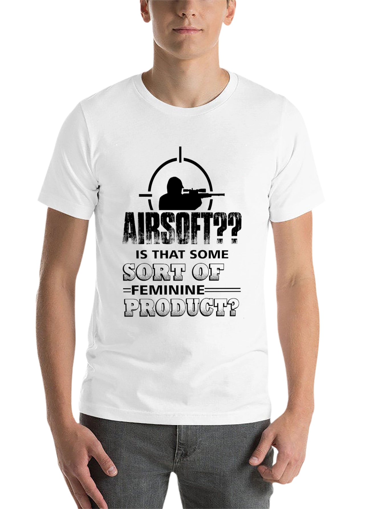 Black Airsoft Masculinity Graphic Tee view 14