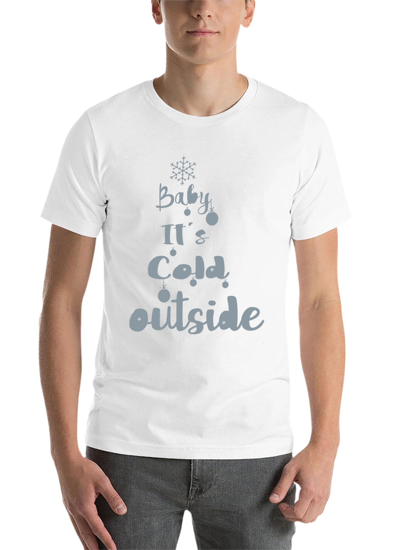 Black Baby It's Cold Outside Holiday Graphic Tee view 14