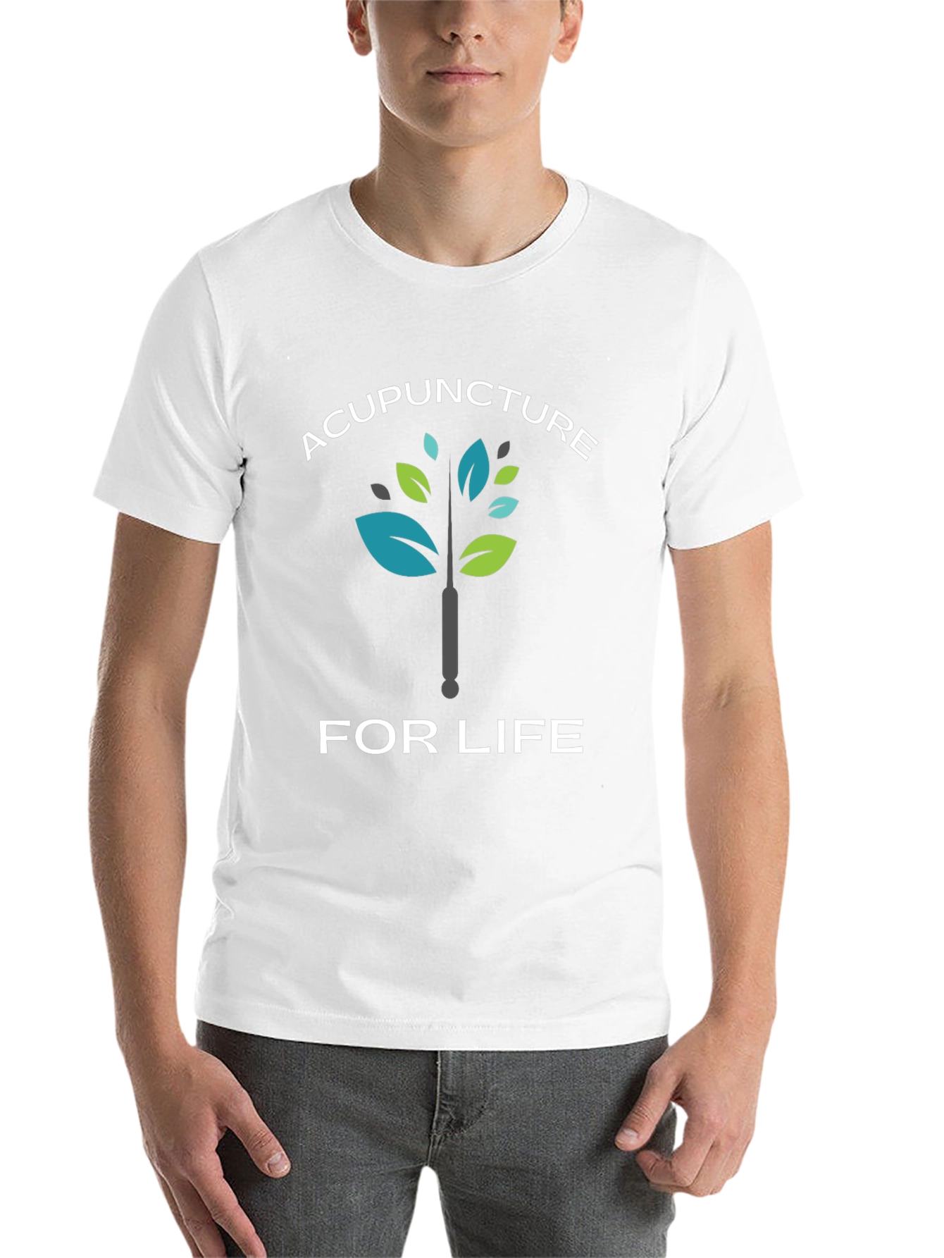 Black Acupuncture for Life Graphic T-Shirt view 14