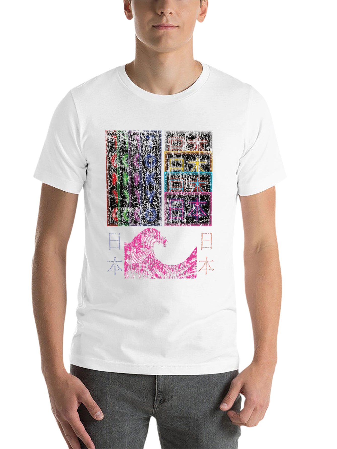 Black Tokyo Wave Graphic T-Shirt - Japan Inspired Design view 14