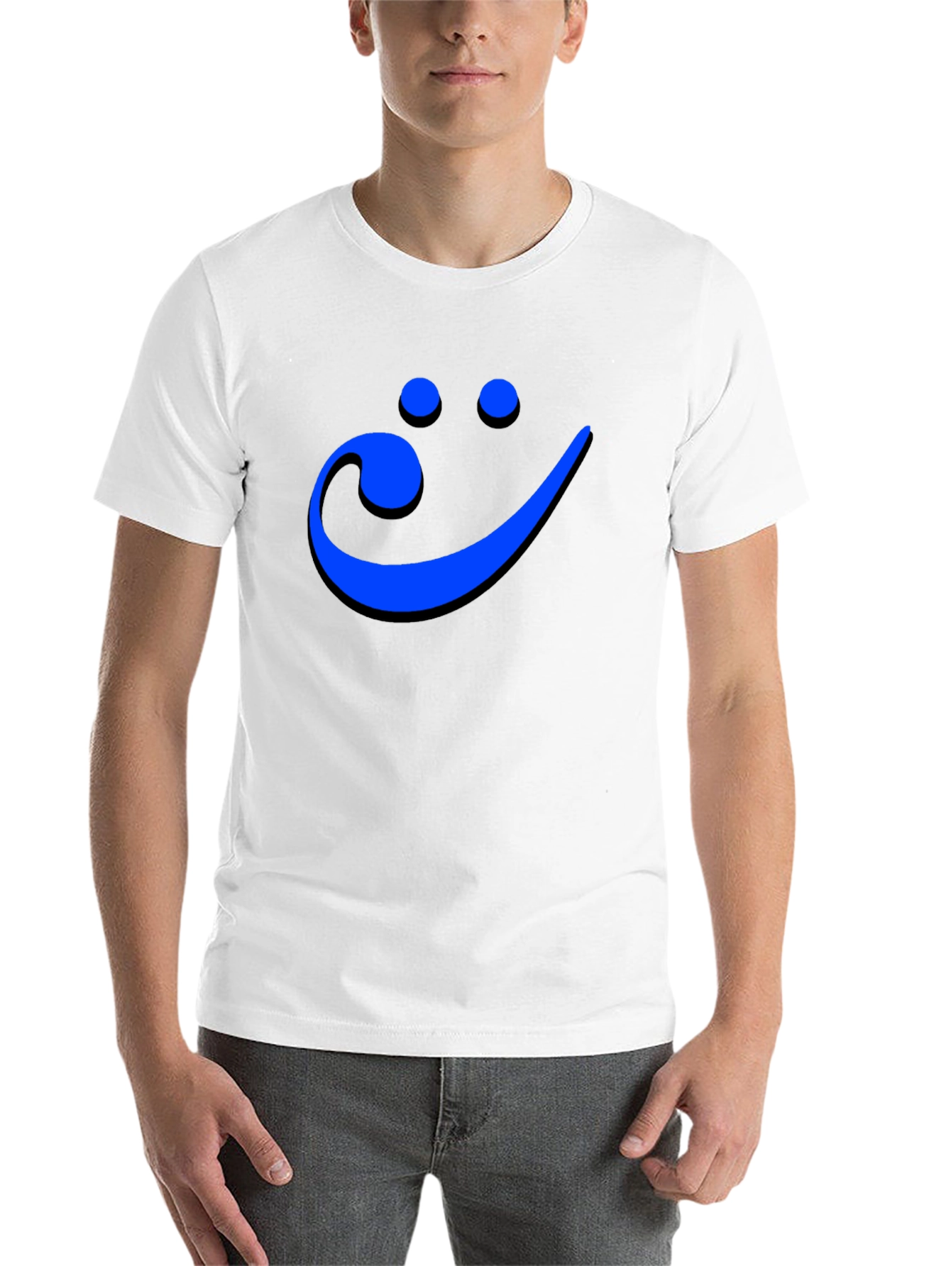 Black Smiley Face Musical Note Men's Graphic Tee view 14