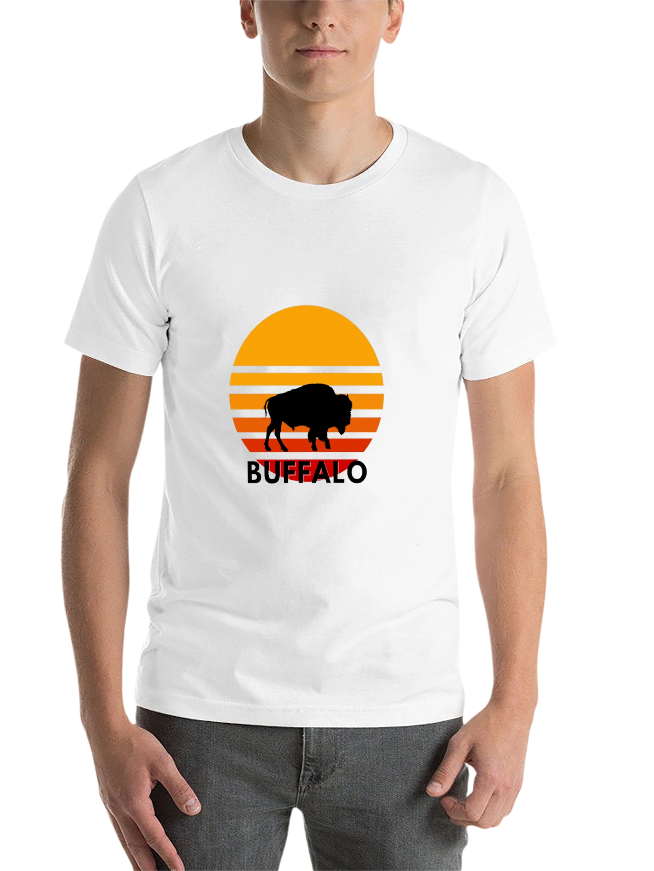 Black Buffalo Sunset Graphic Tee - Retro Style view 14