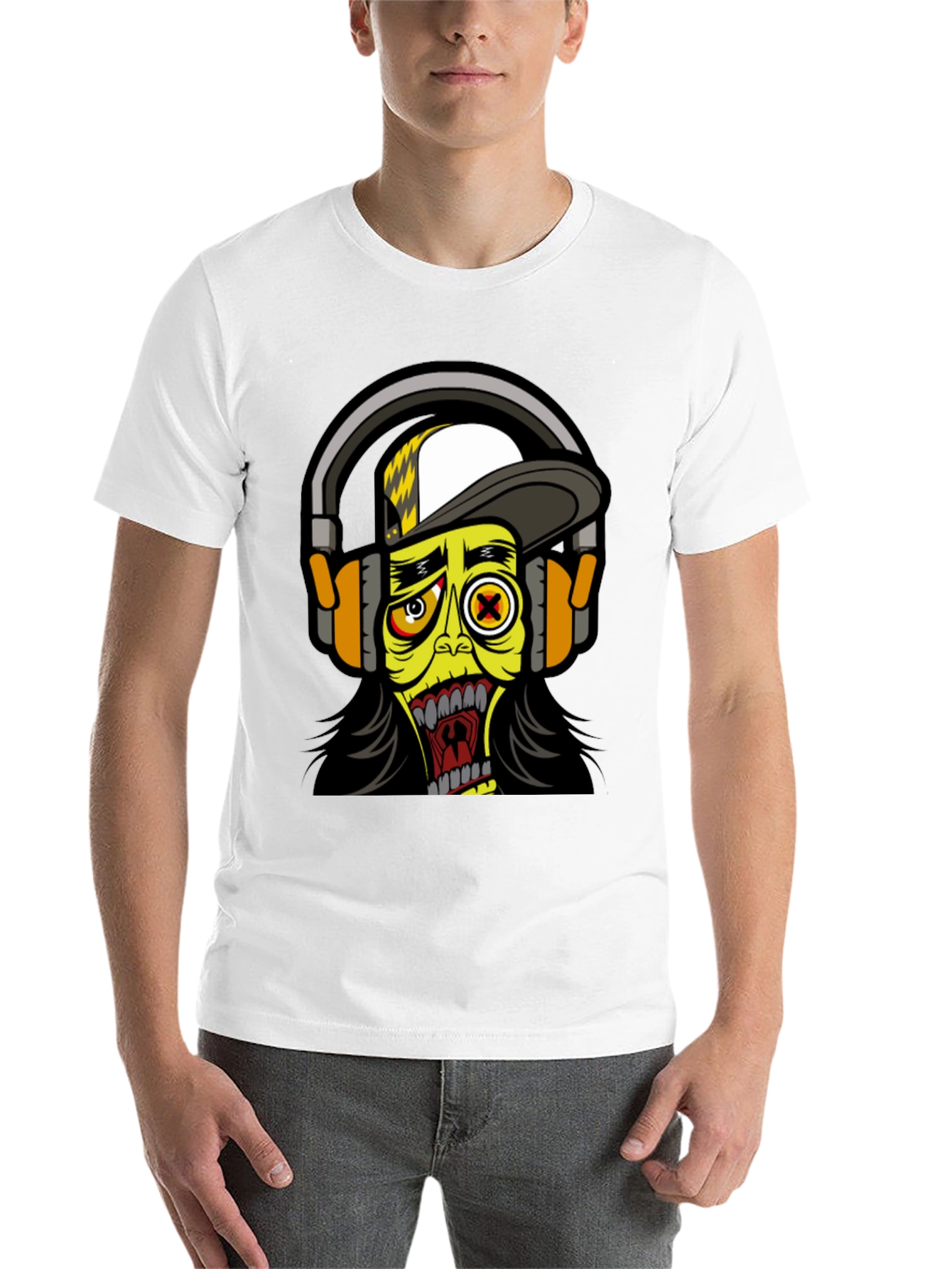 Black Cartoon Zombie Graphic Tee view 14