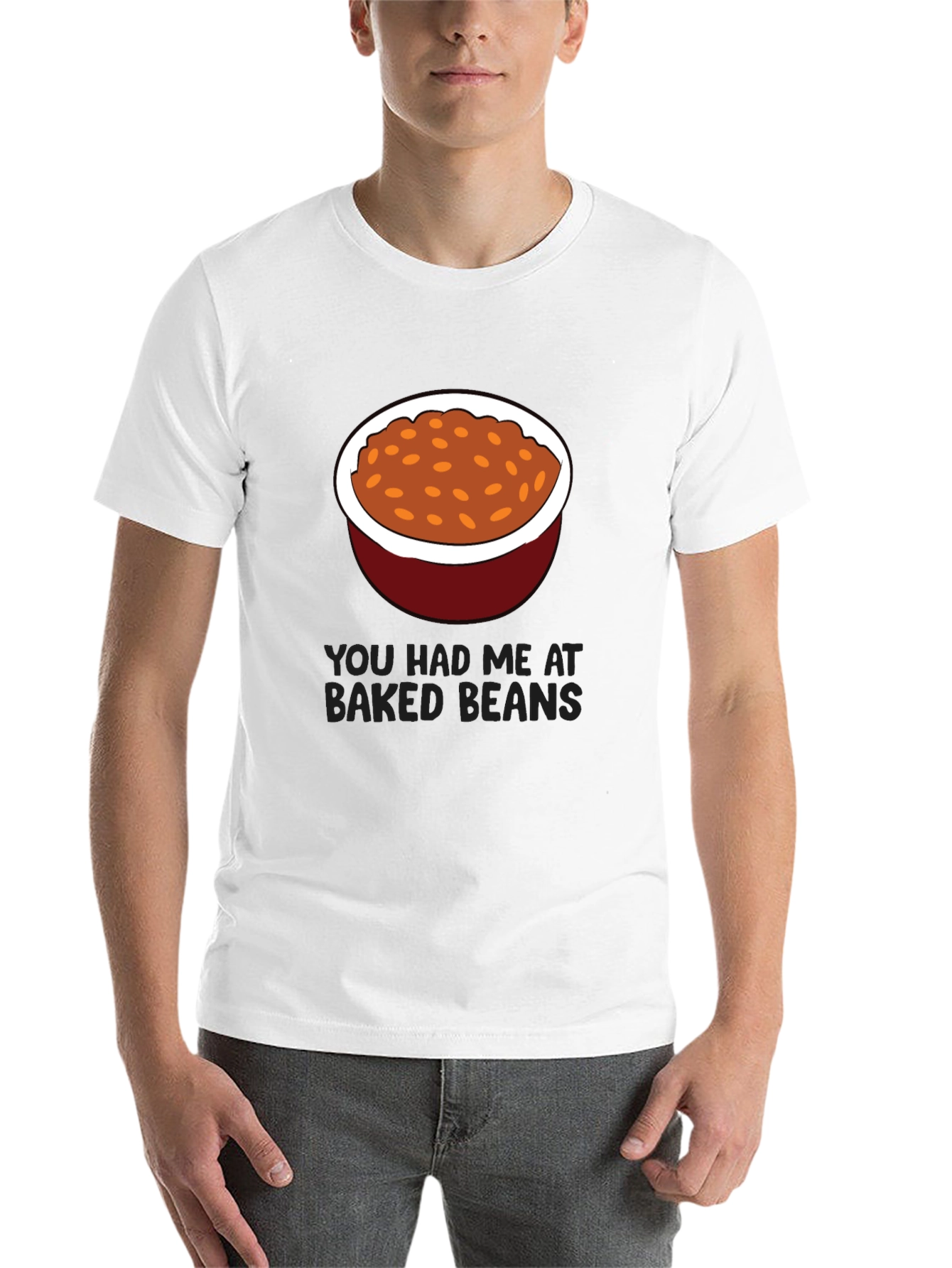 Black Baked Beans Graphic Tee - Funny Food Lover's T-Shirt view 14