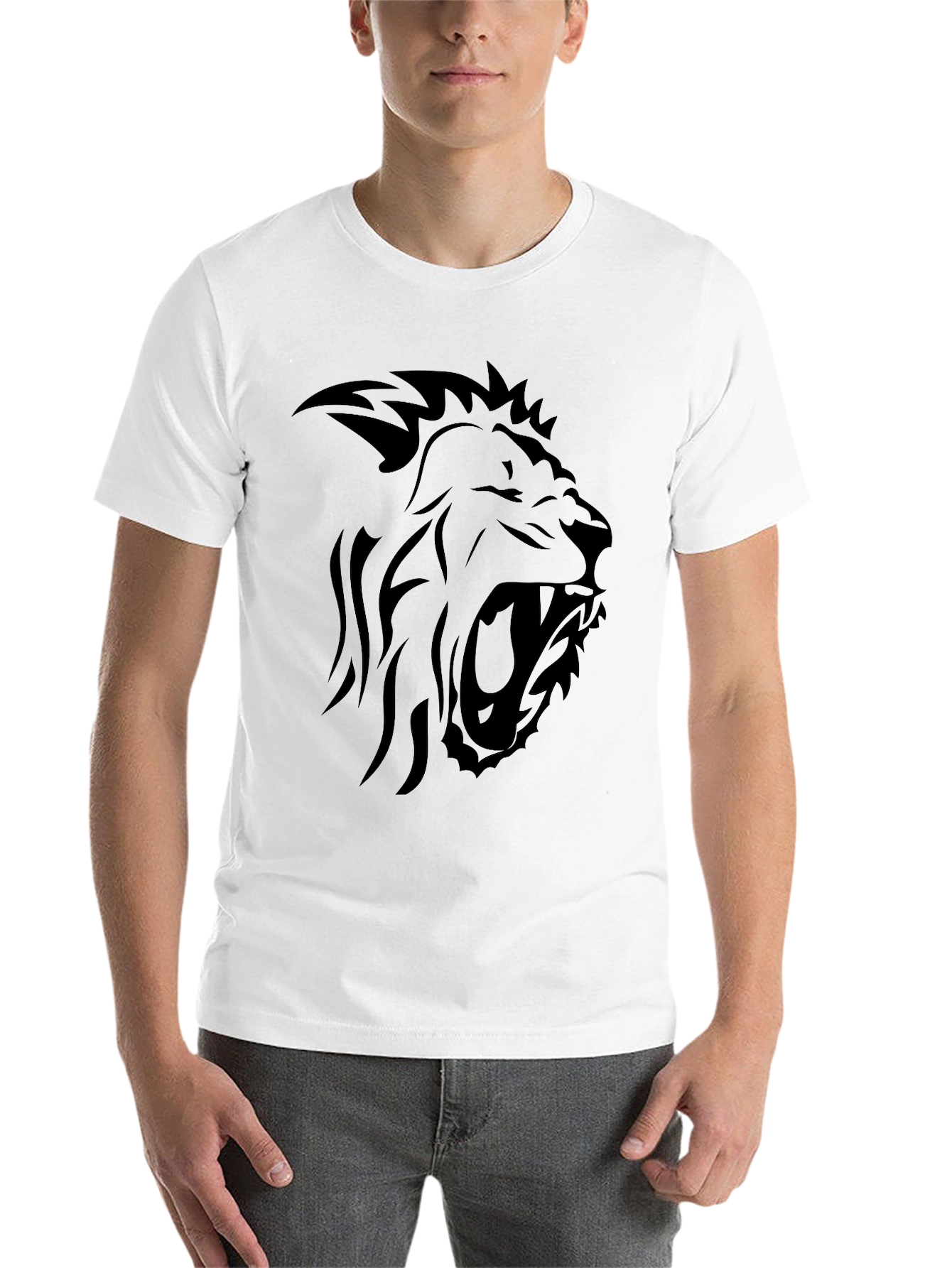 Black Lion Graphic Black T-Shirt - Bold Streetwear Style view 14