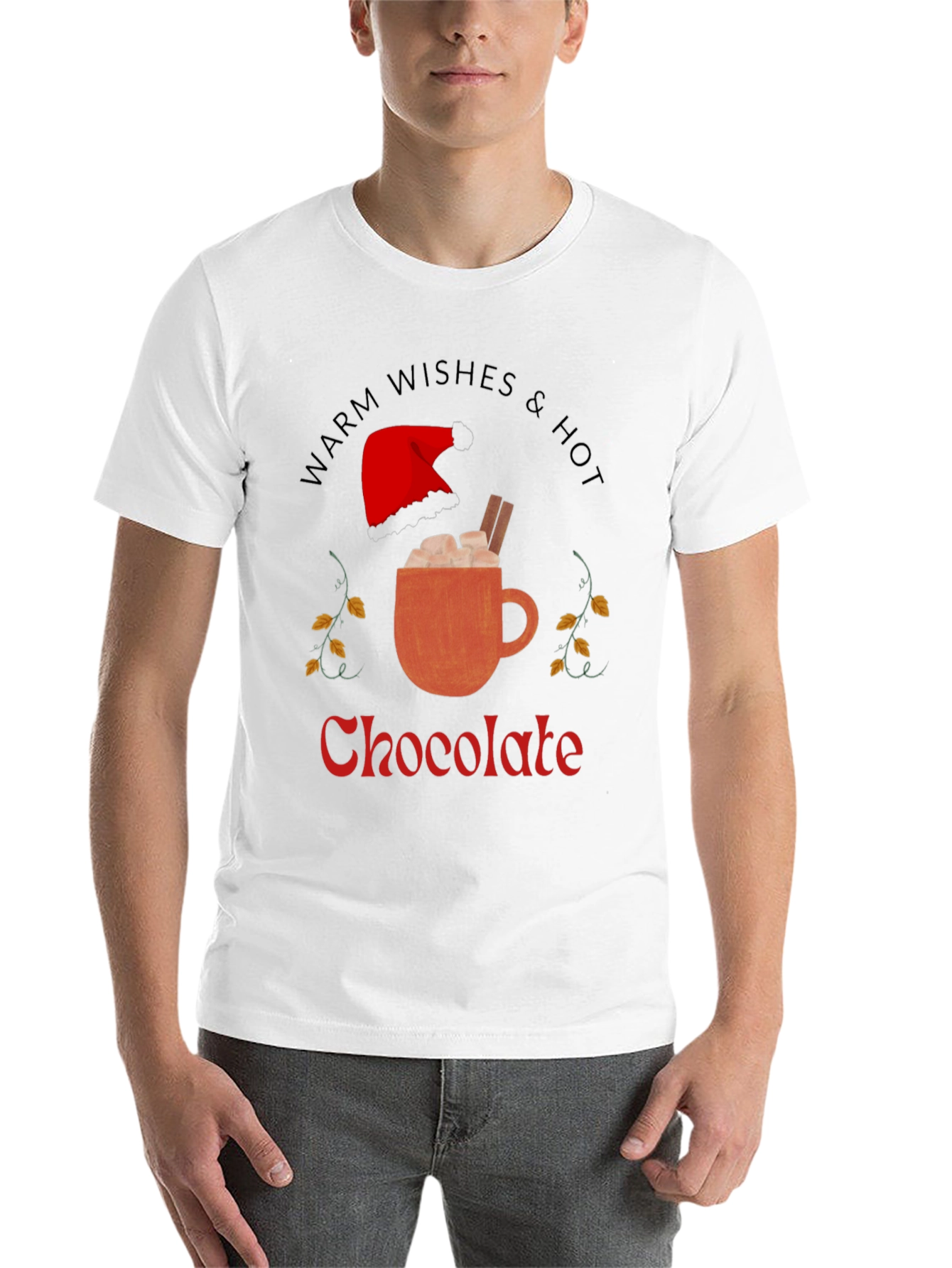 Black Warm Wishes & Hot Chocolate Graphic Tee view 14
