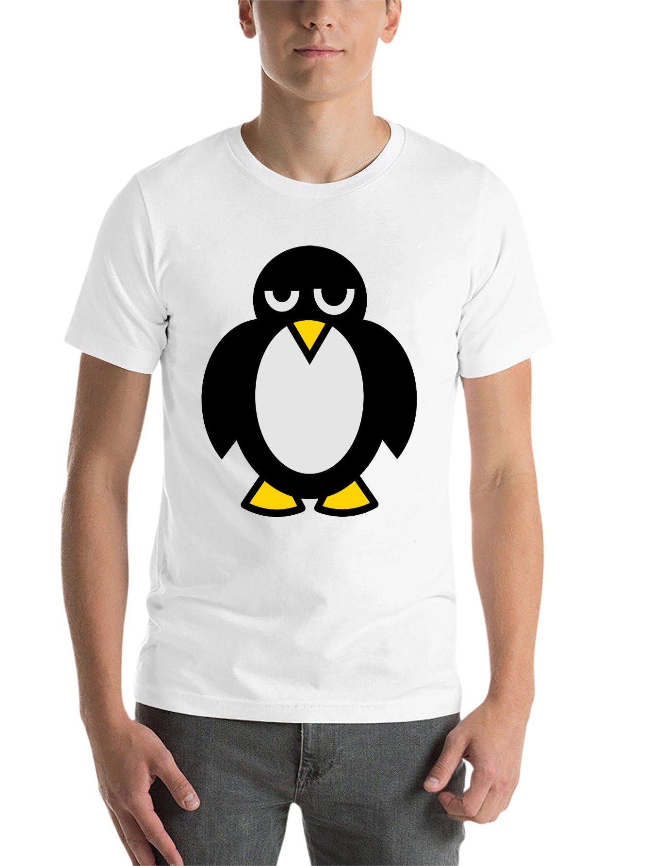 Black Cool Penguin Graphic T-Shirt - Black view 14