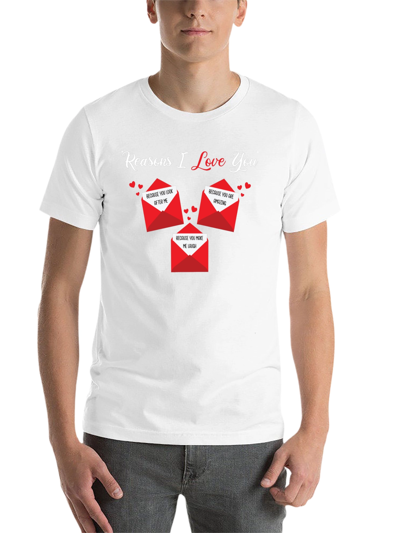 Black Reasons I Love You Graphic Tee view 14