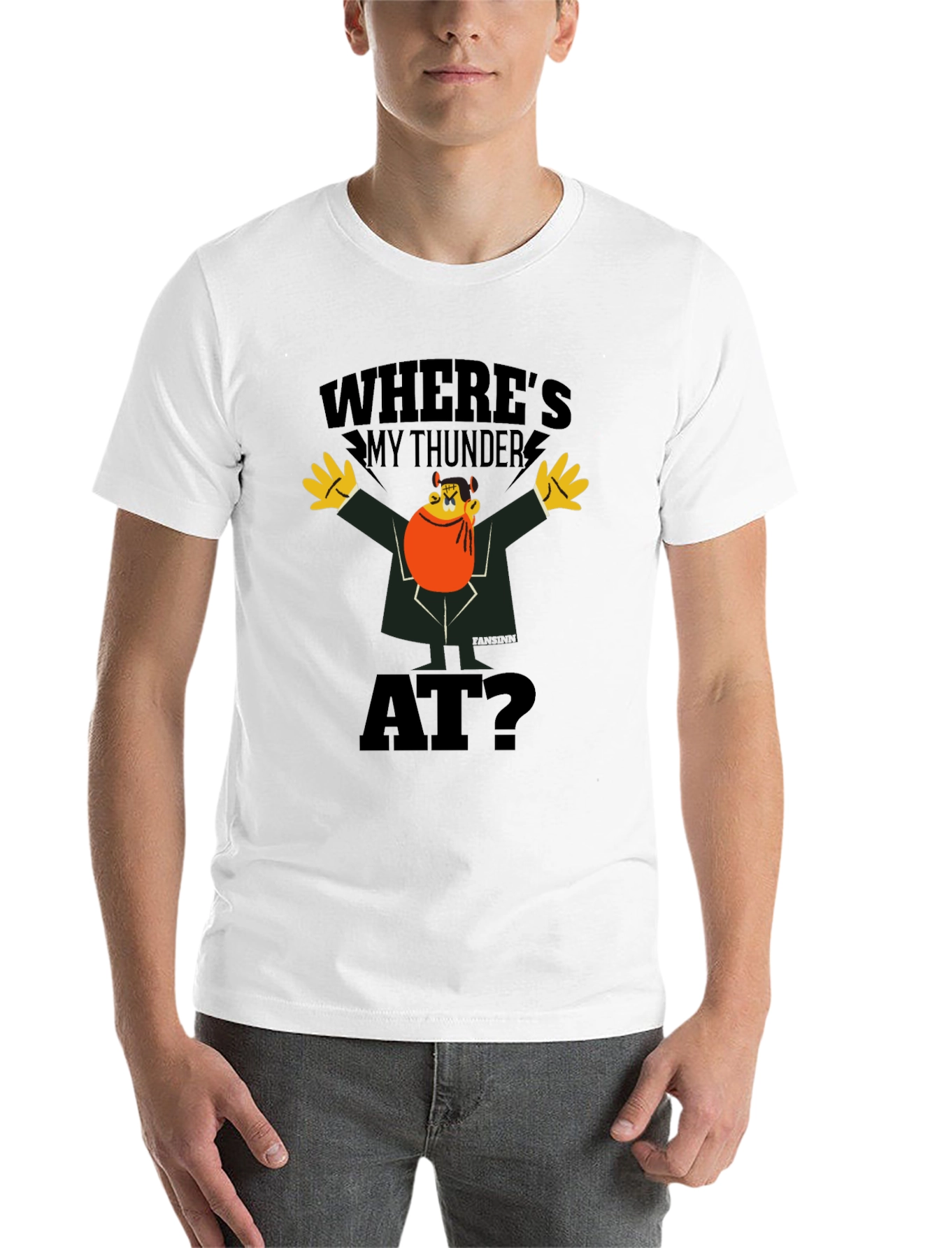 Black Where's My Thunder At? Black Graphic Tee view 14