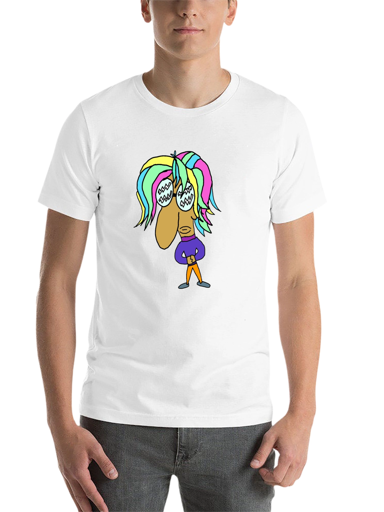 Black Cartoon Character Black T-Shirt view 14