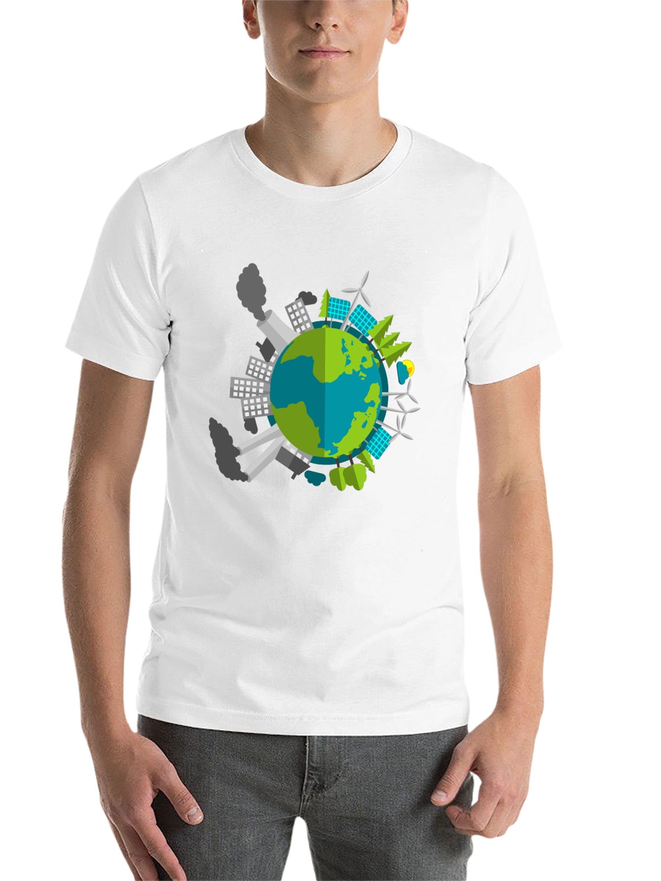 Black Eco Earth Graphic T-Shirt - Black view 14