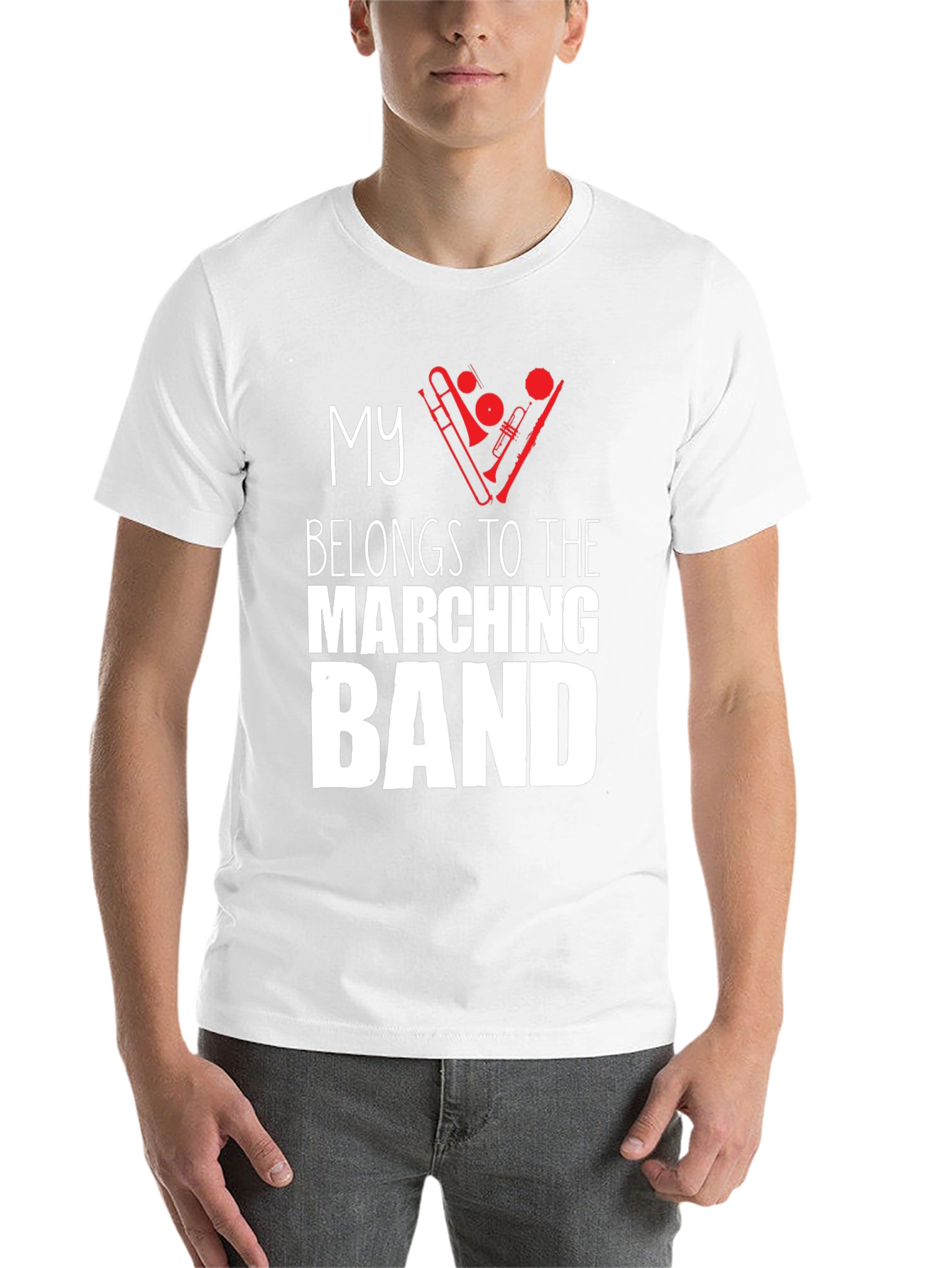 Black Marching Band T-Shirt - Black Music Lover Tee view 14