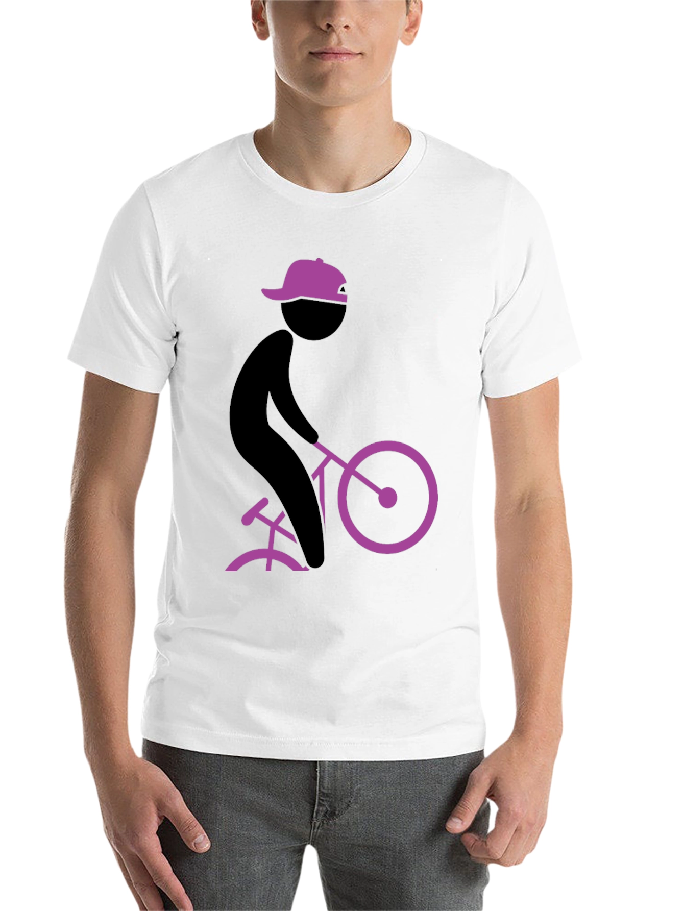 Black Cool Black T-Shirt with Cyclist Graphic view 14