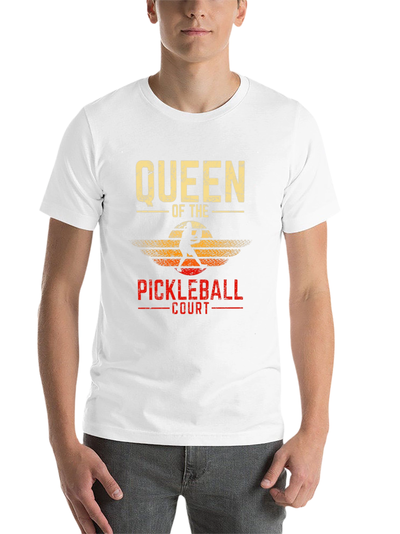 Black Queen of the Pickleball Court T-Shirt view 14