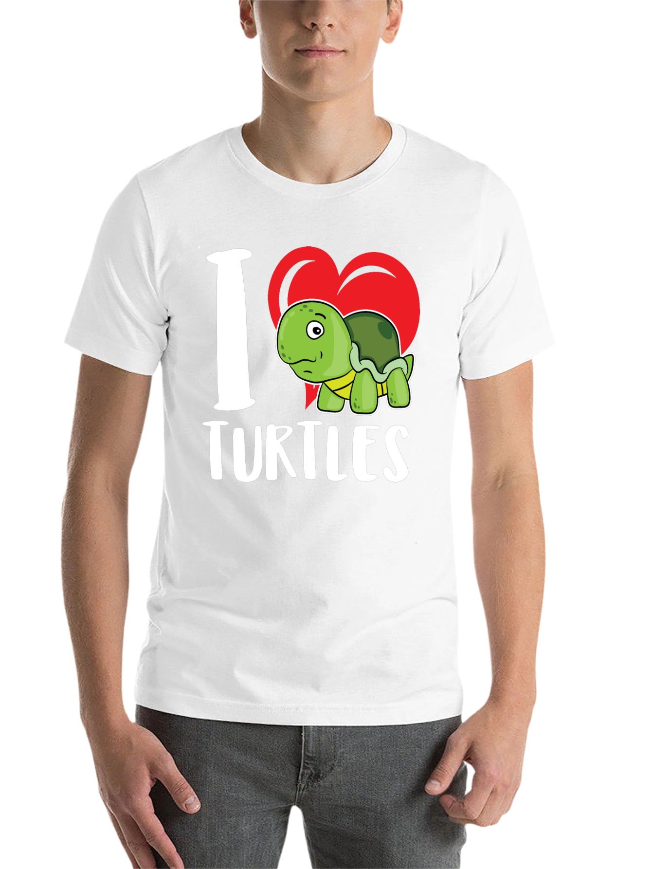 Black I Heart Turtles Graphic T-Shirt view 14