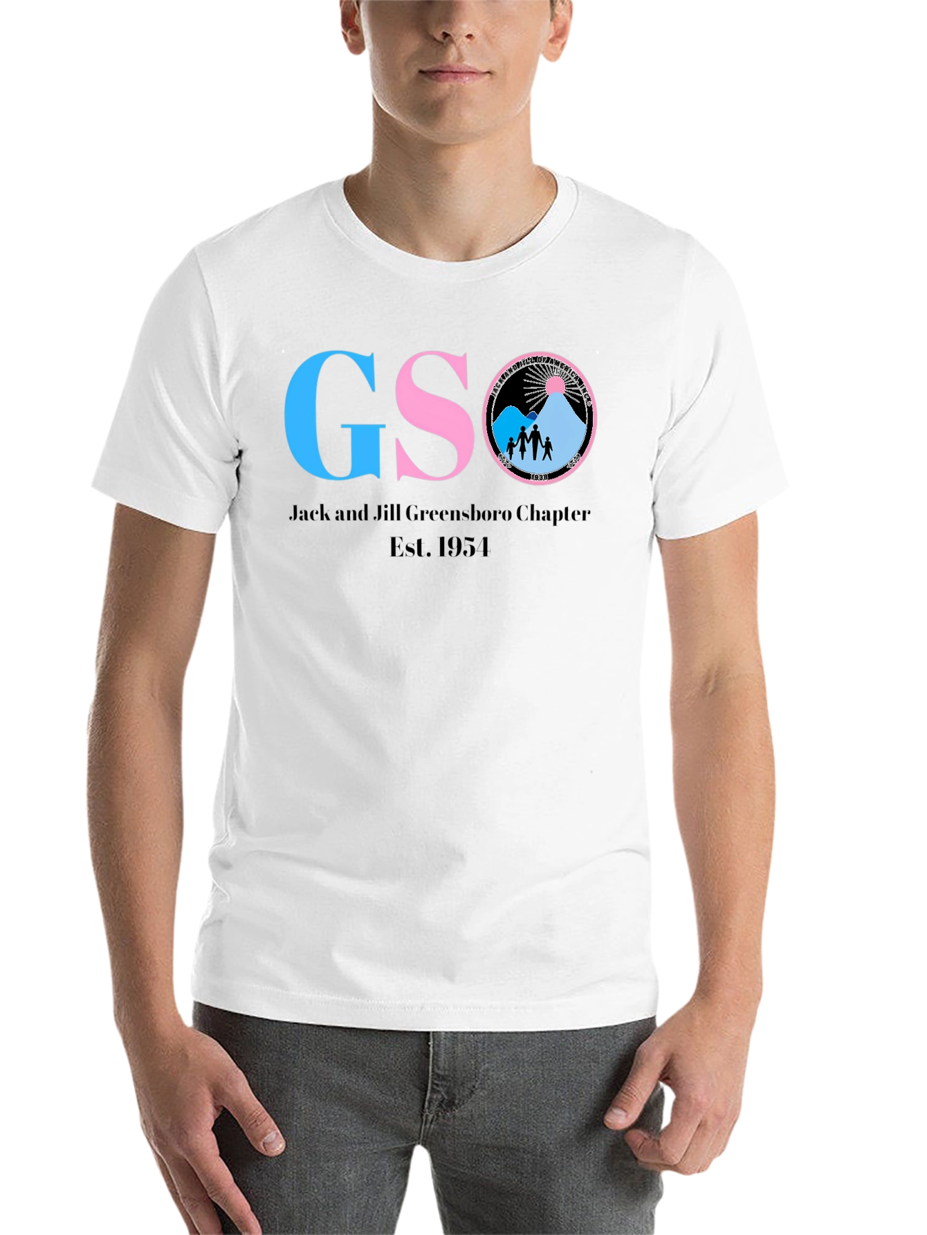 Black GSO Jack and Jill Greensboro Chapter T-Shirt view 14