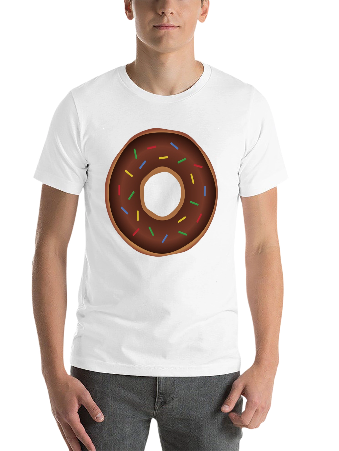 Black Novelty Donut Graphic T-Shirt - Casual & Fun! view 14