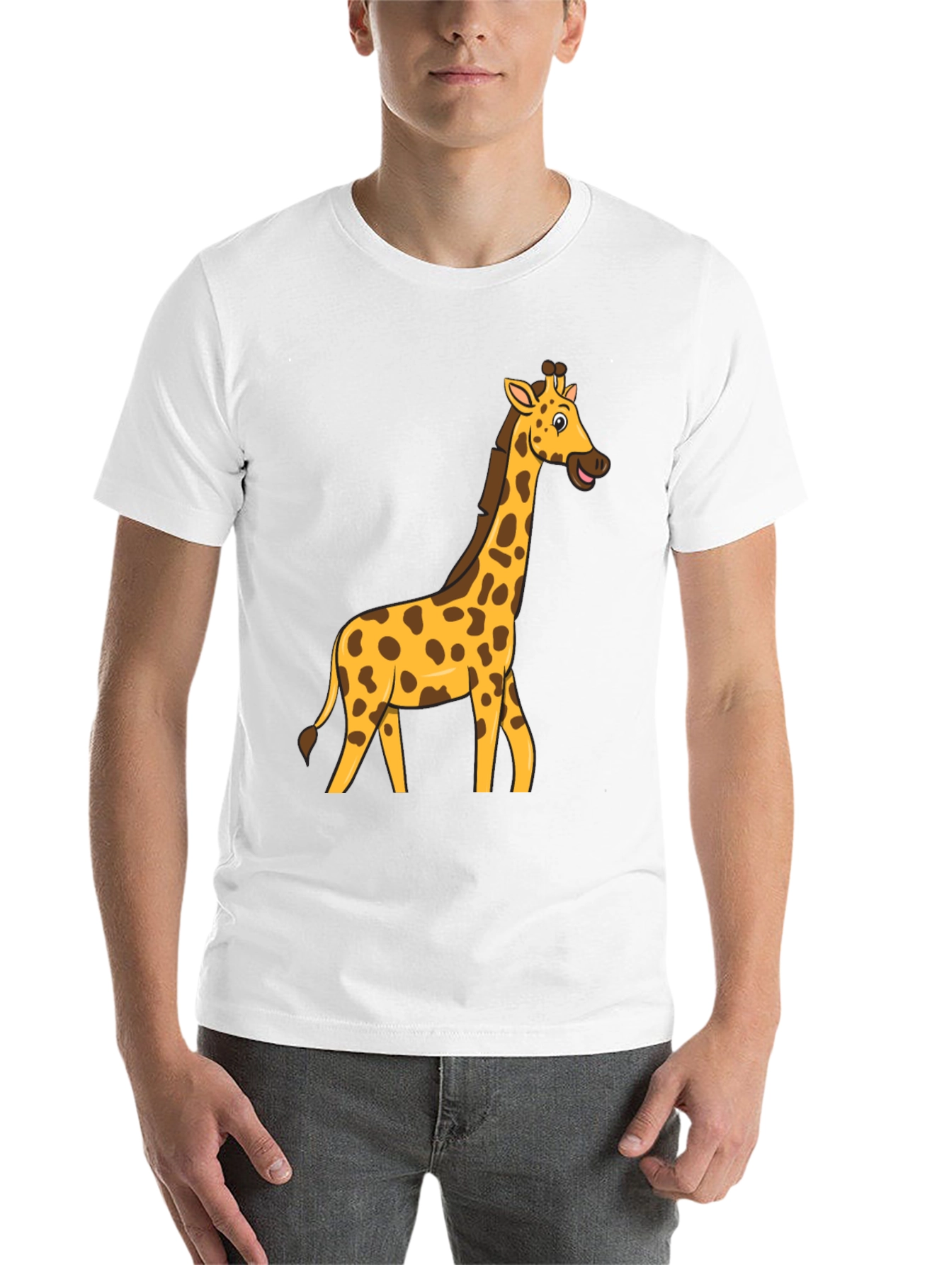 Black Giraffe Graphic T-Shirt - Fun Cartoon Tee view 14