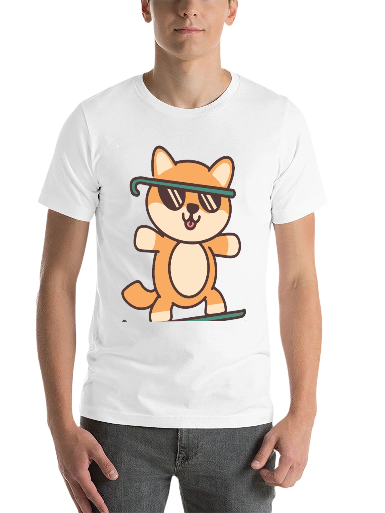 Black Cool Doge T-Shirt - Unisex Black Tee view 14