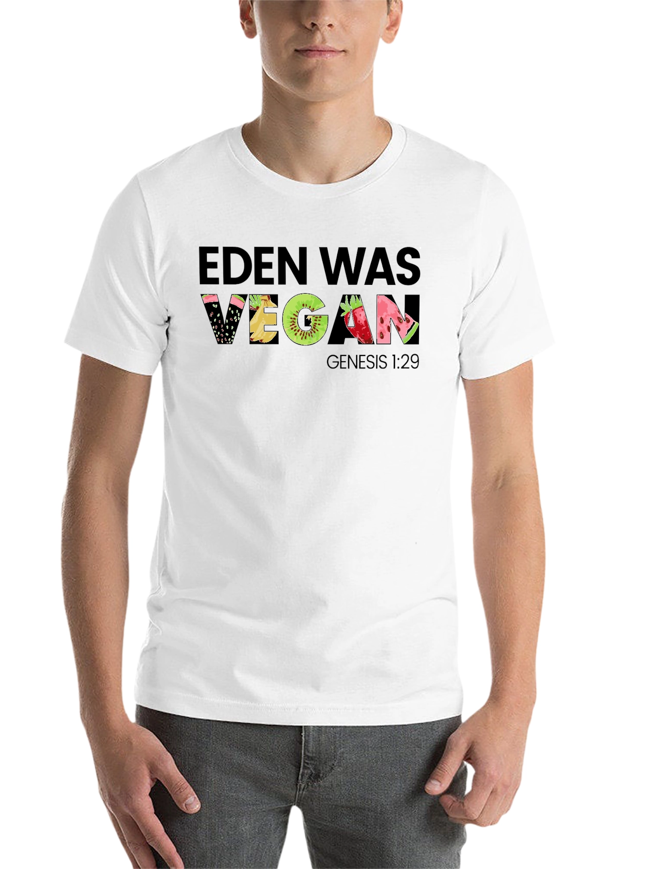 Black Eden Was Vegan Graphic T-Shirt view 14