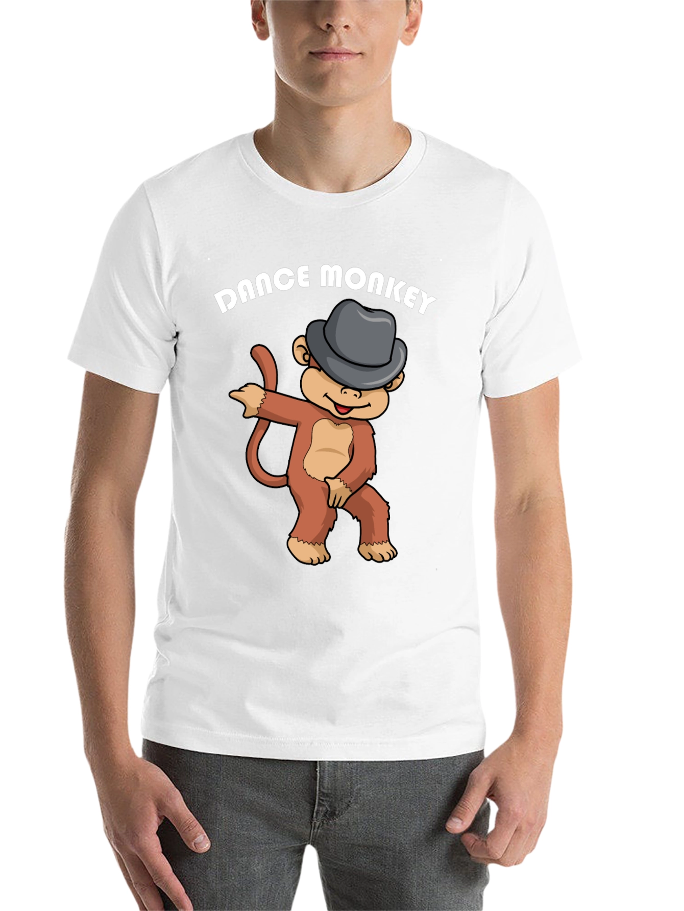 Black Dance Monkey Graphic Tee - Fun Cartoon Shirt view 14