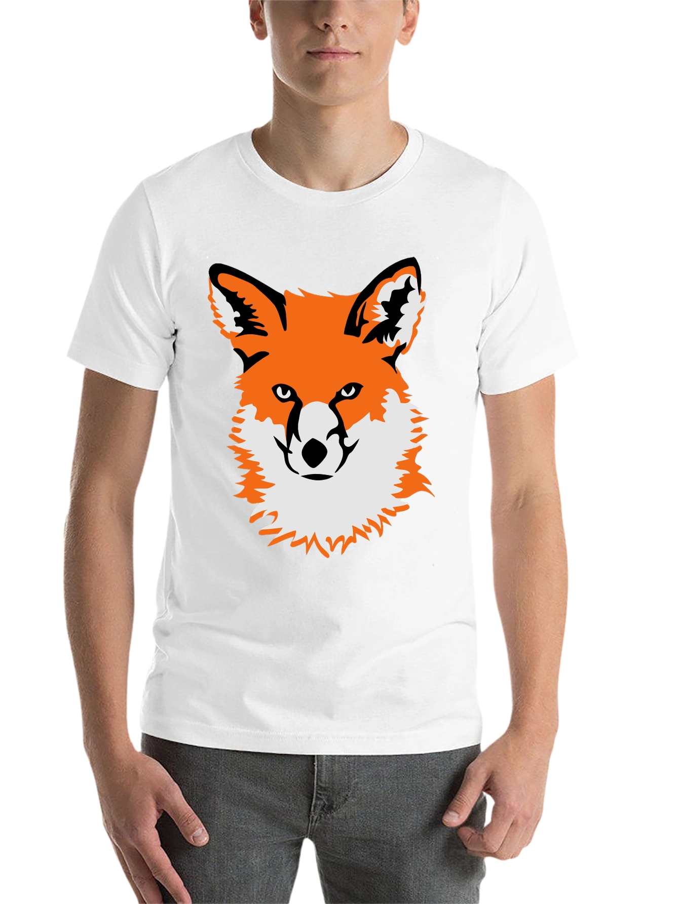 Black Fox Graphic Black T-Shirt - Unique Animal Tee view 14