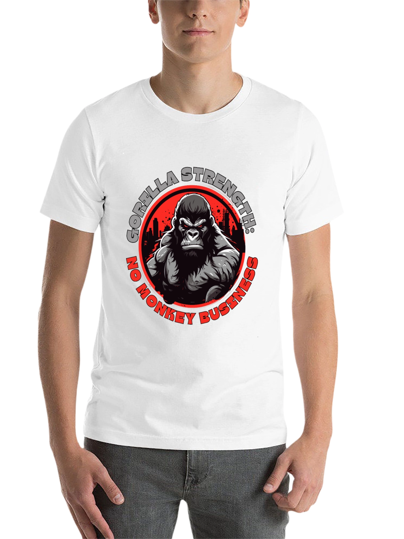 Black Gorilla Strength Graphic T-Shirt view 14