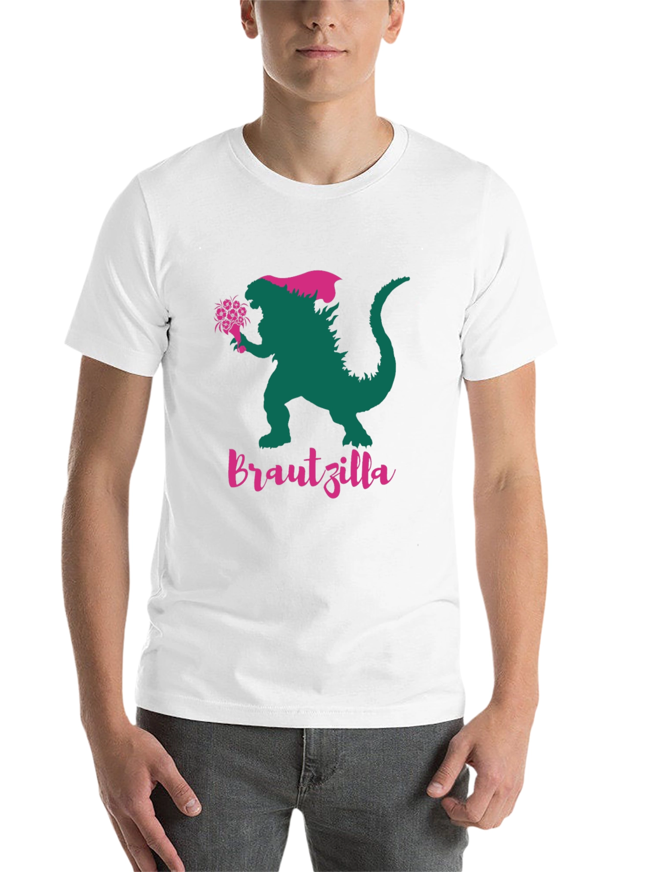 Black Bridesauruszilla Graphic Tee - Hilarious Bridal Shirt view 14