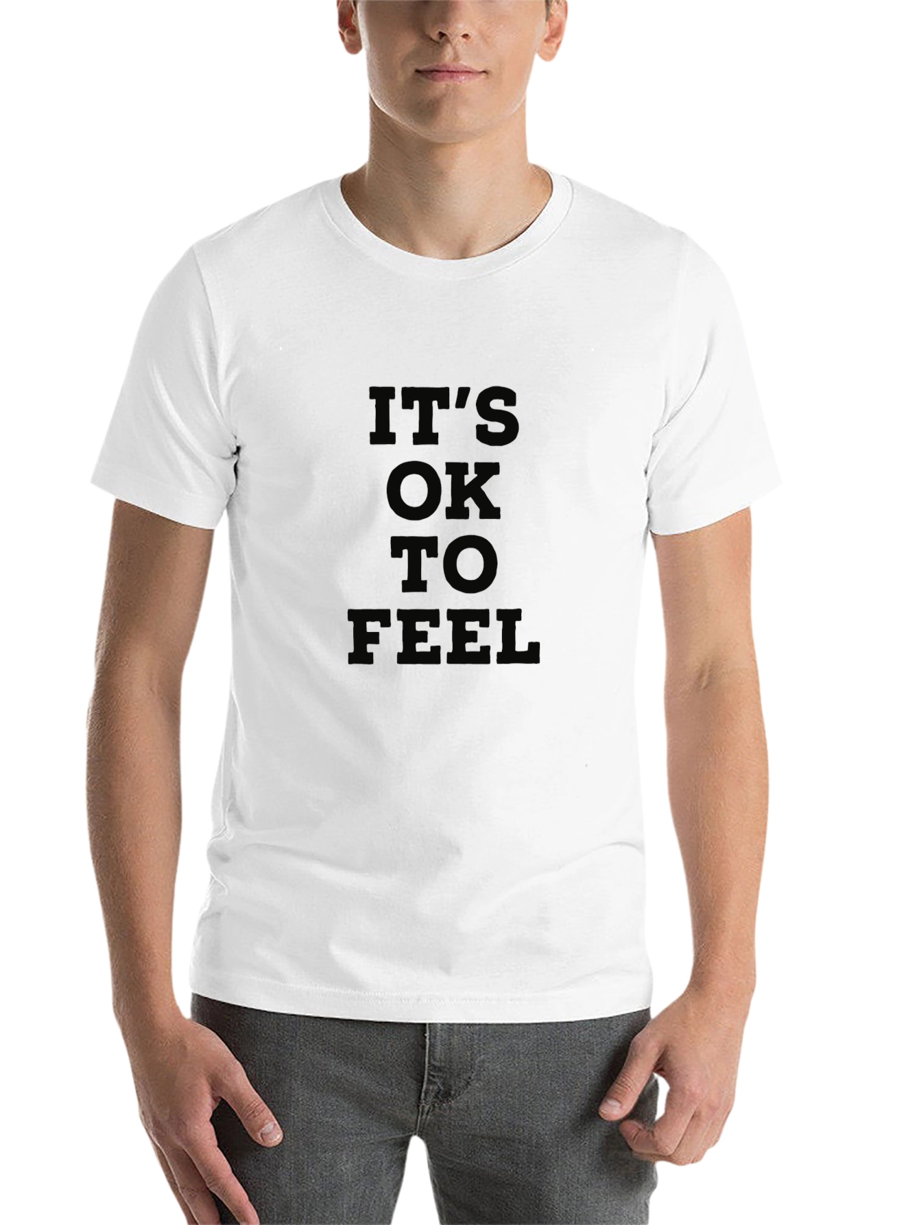 Black It's Ok To Feel Black Graphic Tee view 14