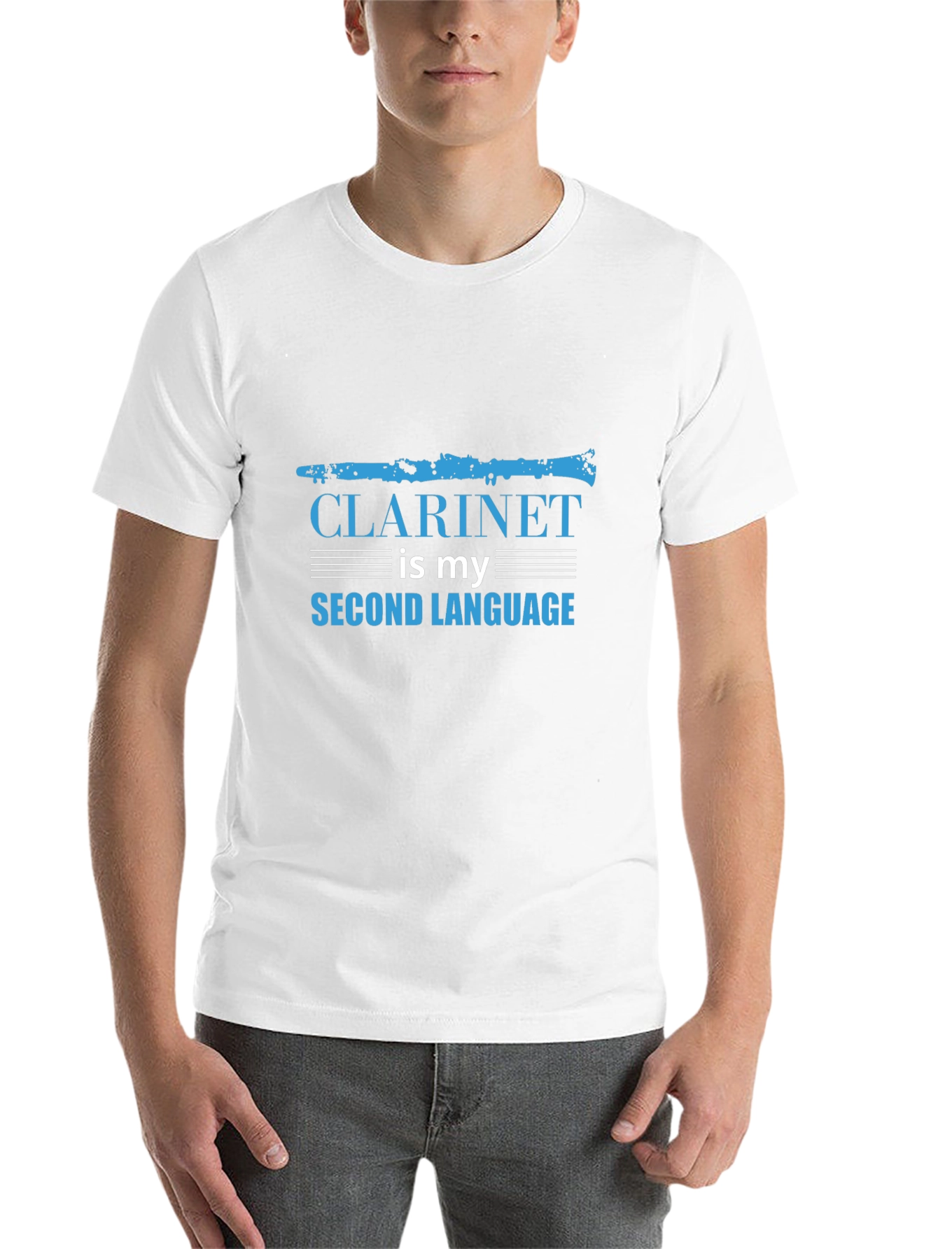 Black Clarinet is My Second Language Black T-Shirt view 14