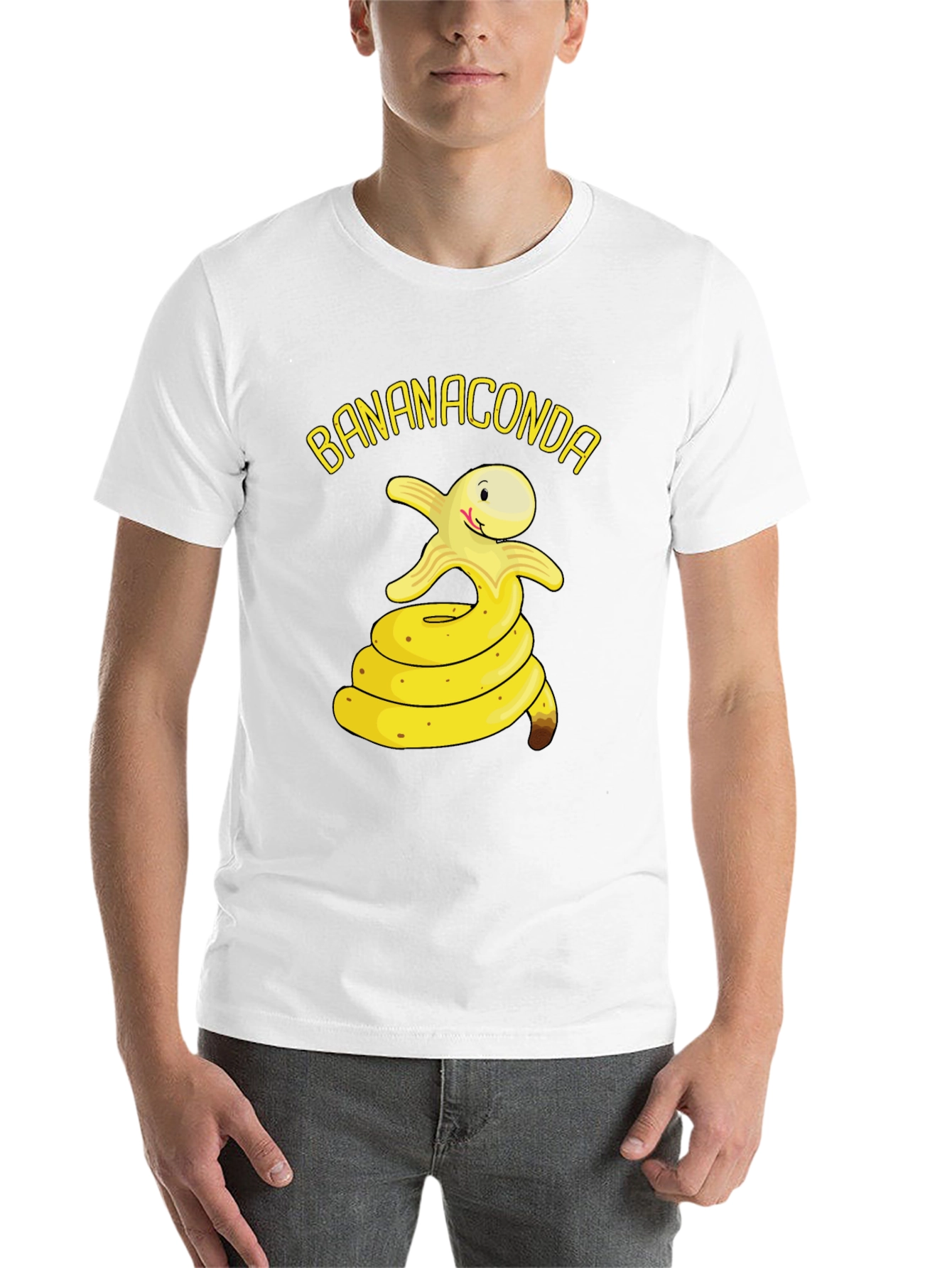 Black Bananaconda Funny Graphic T-Shirt view 14