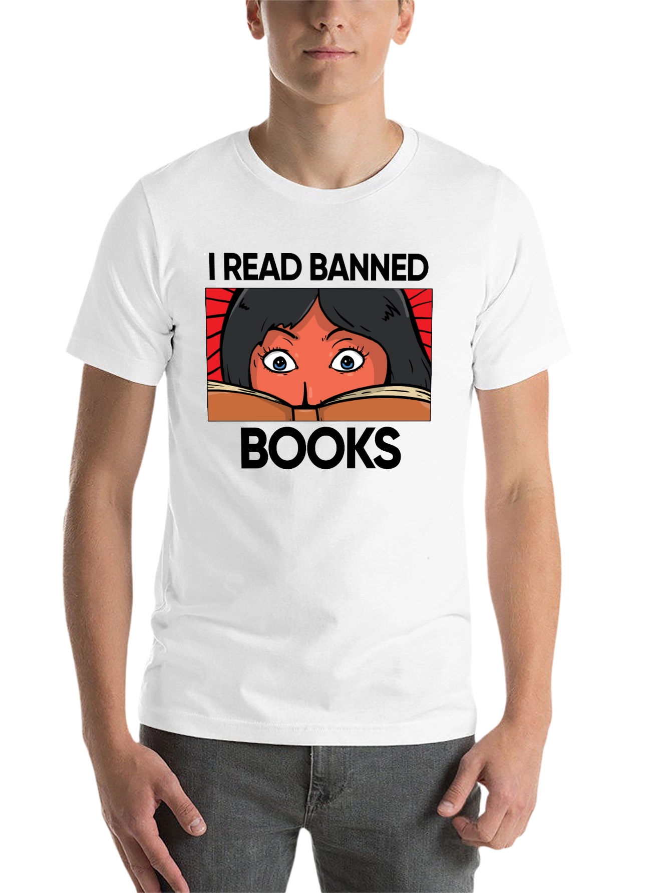 Black I Read Banned Books Graphic T-Shirt view 14