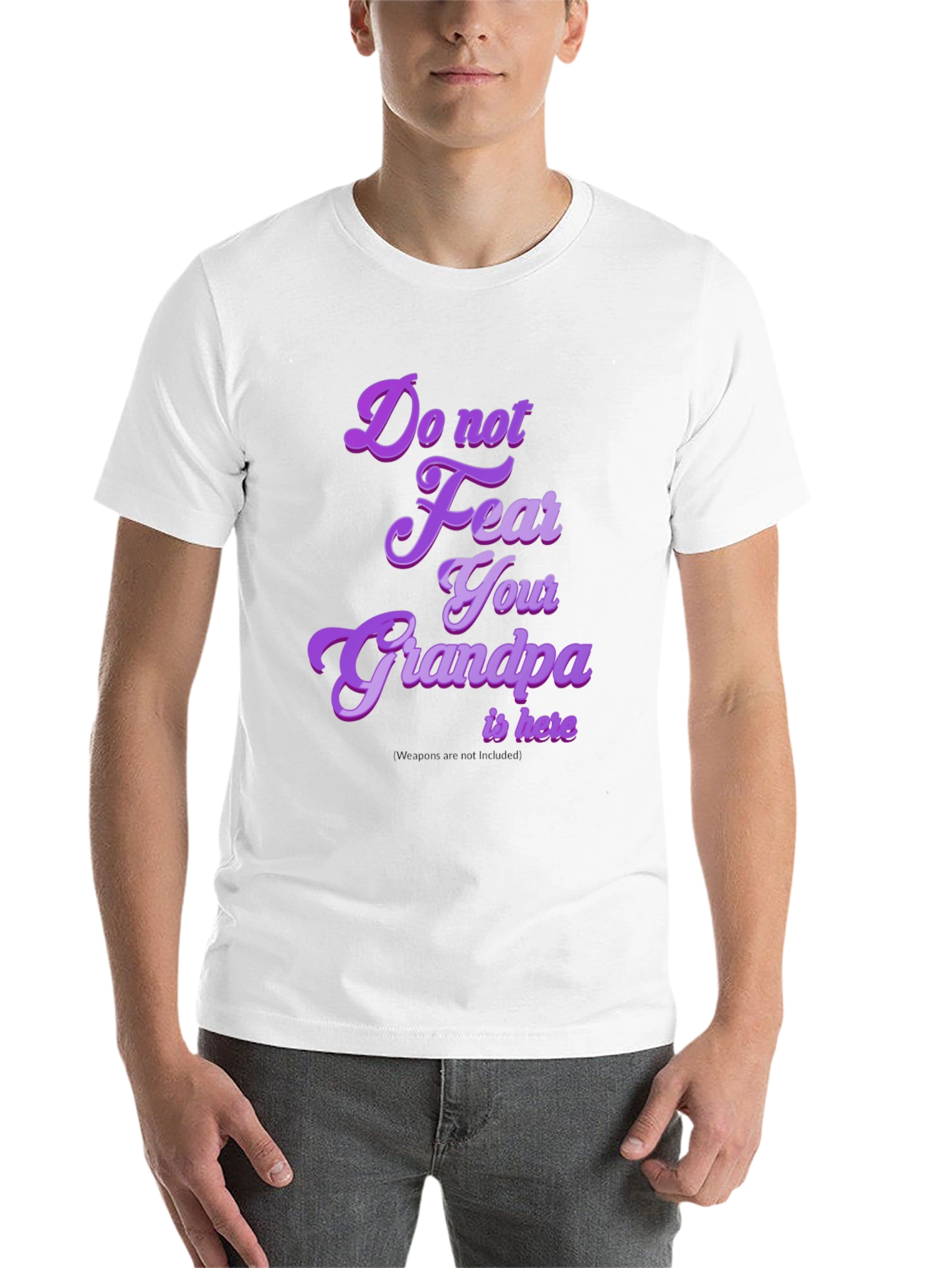 Black Funny Grandpa T-Shirt: "Do Not Fear Your Grandpa Is Here" view 14