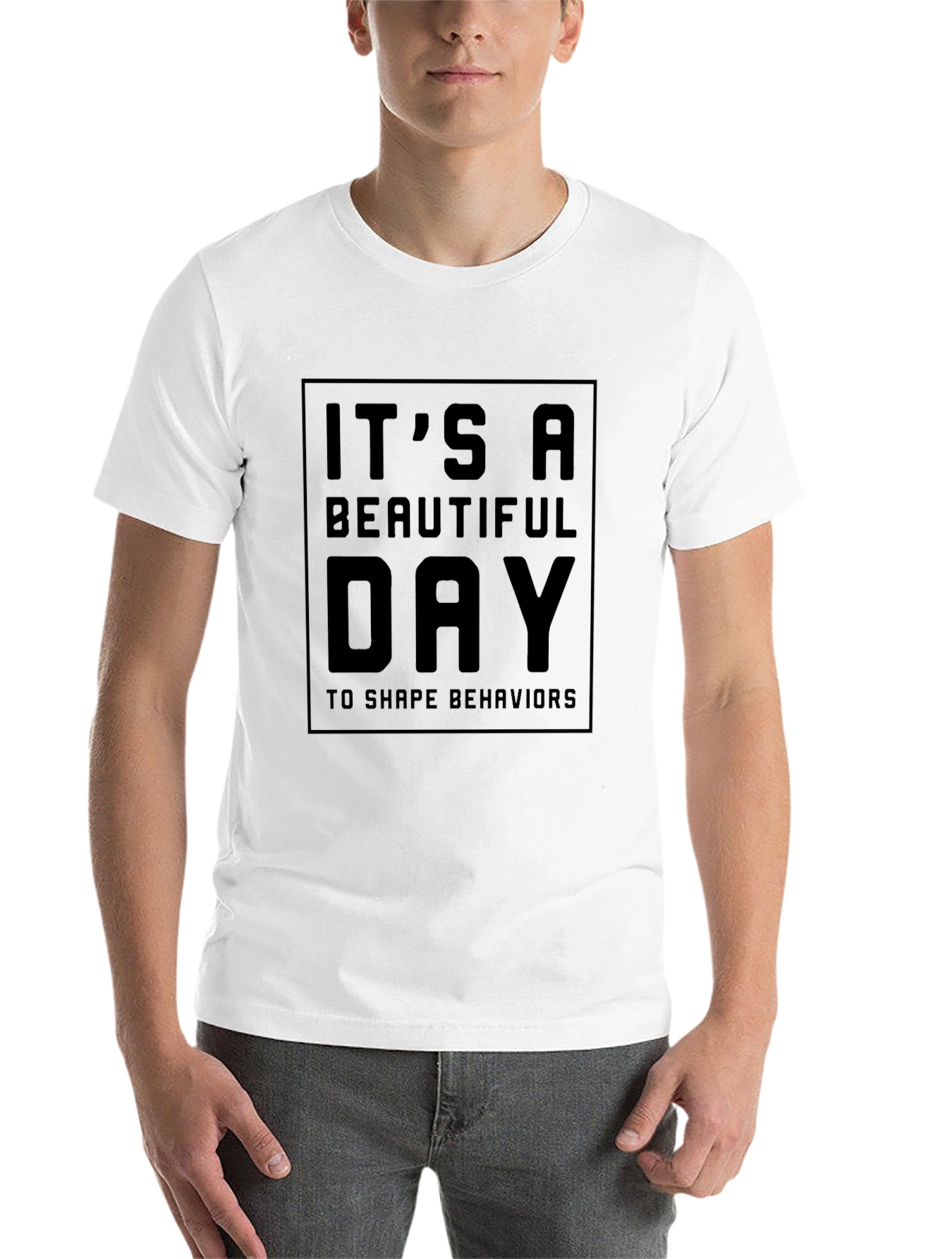Black It's A Beautiful Day T-Shirt - Shape Behaviors view 14