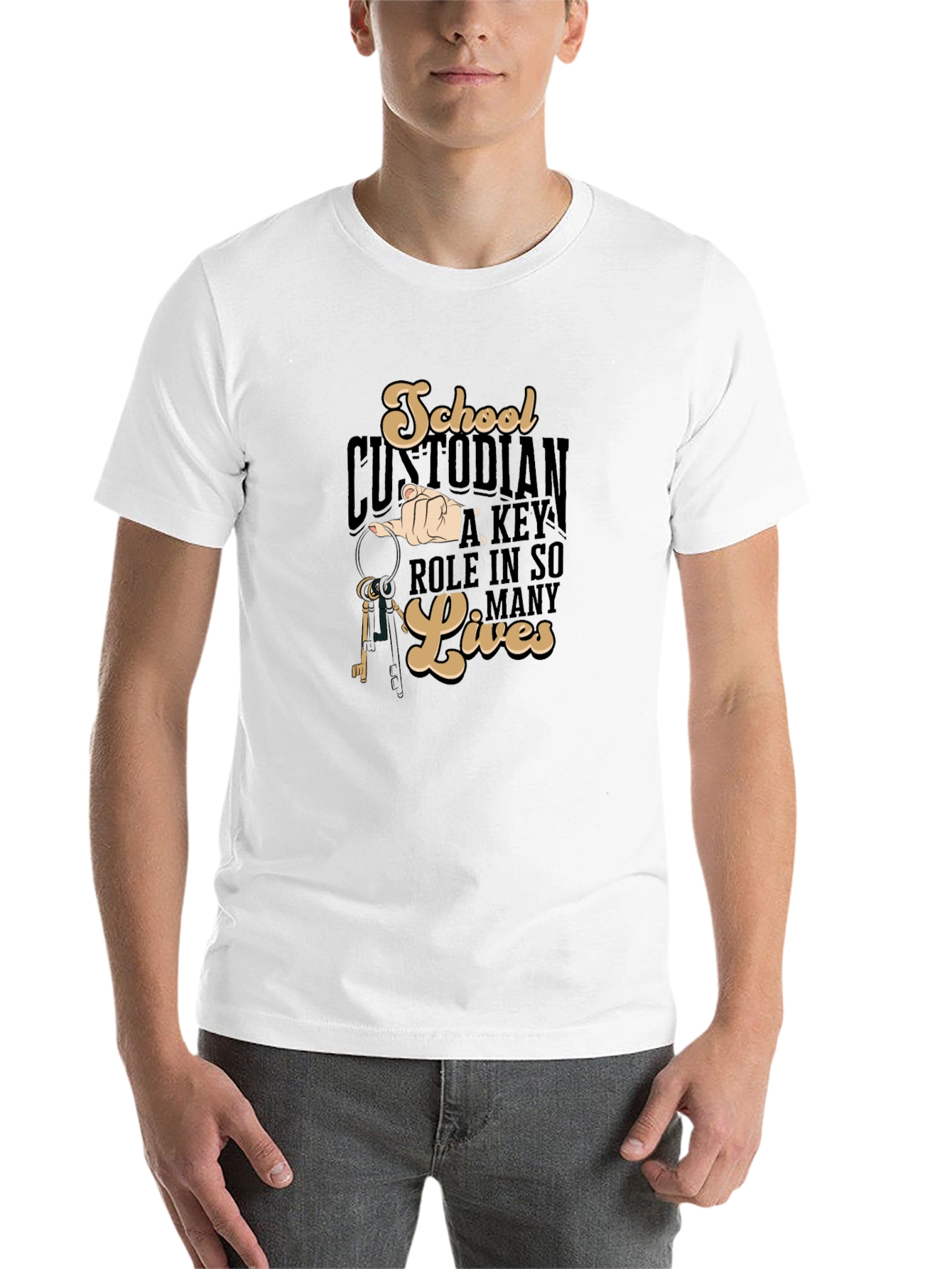 Black School Custodian T-Shirt view 14