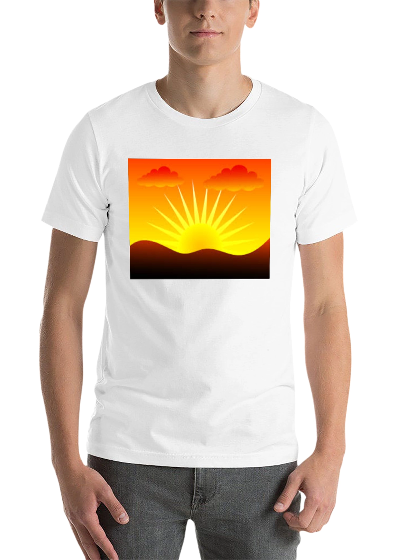 Black Sunset Graphic Black T-Shirt view 14