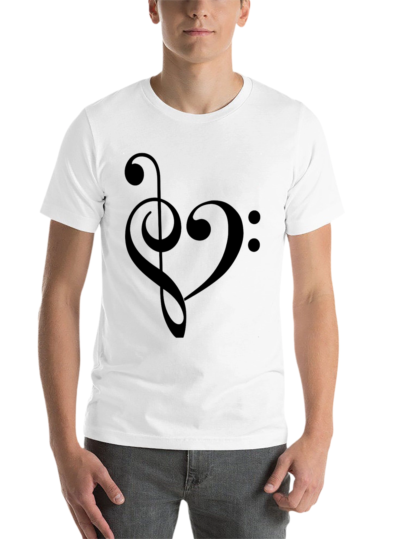 Black Musical Heart T-Shirt - Stylish Graphic Tee view 14