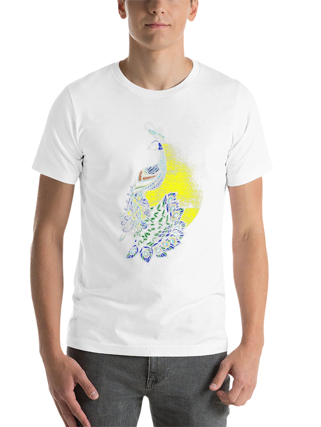Peacock Graphic Black T-Shirt - Bold & Stylish Design - 14