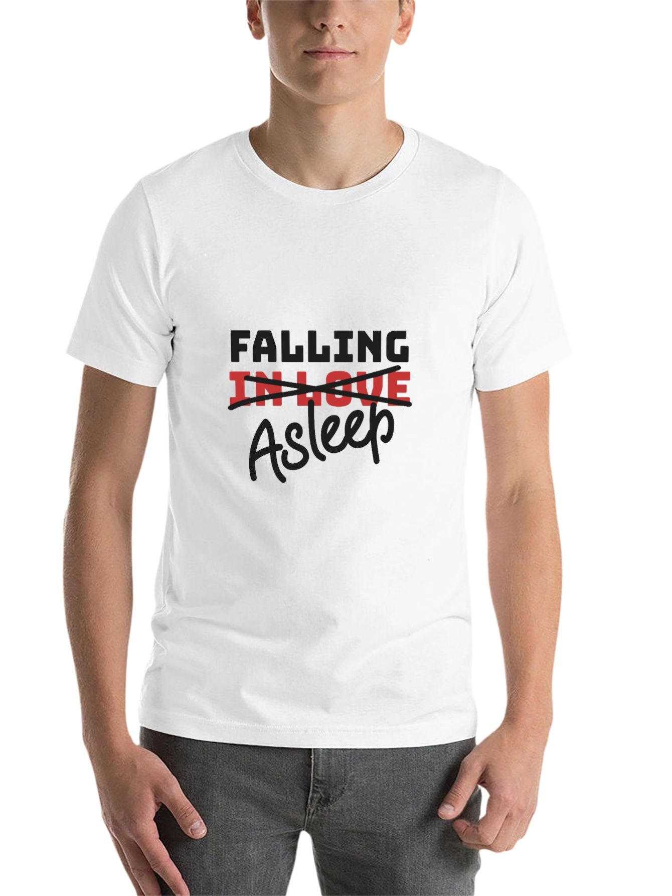 Black Falling In Love Asleep Graphic Tee view 14